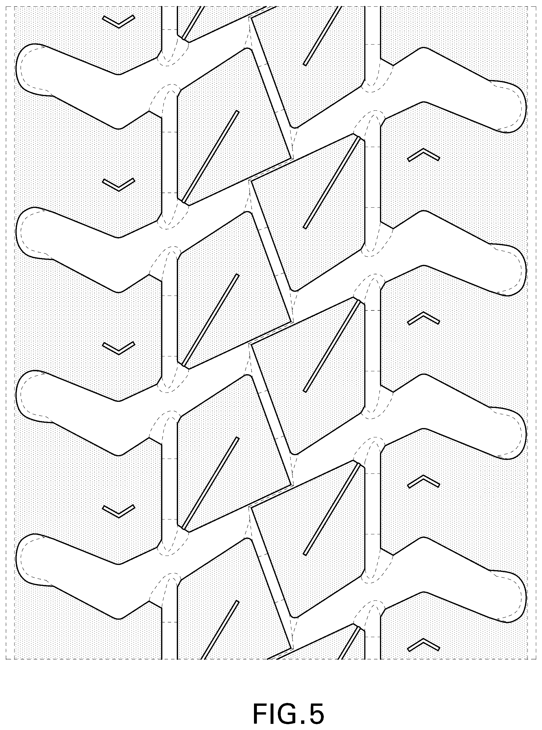 Patent USD1043540 Figure 5 – Tire