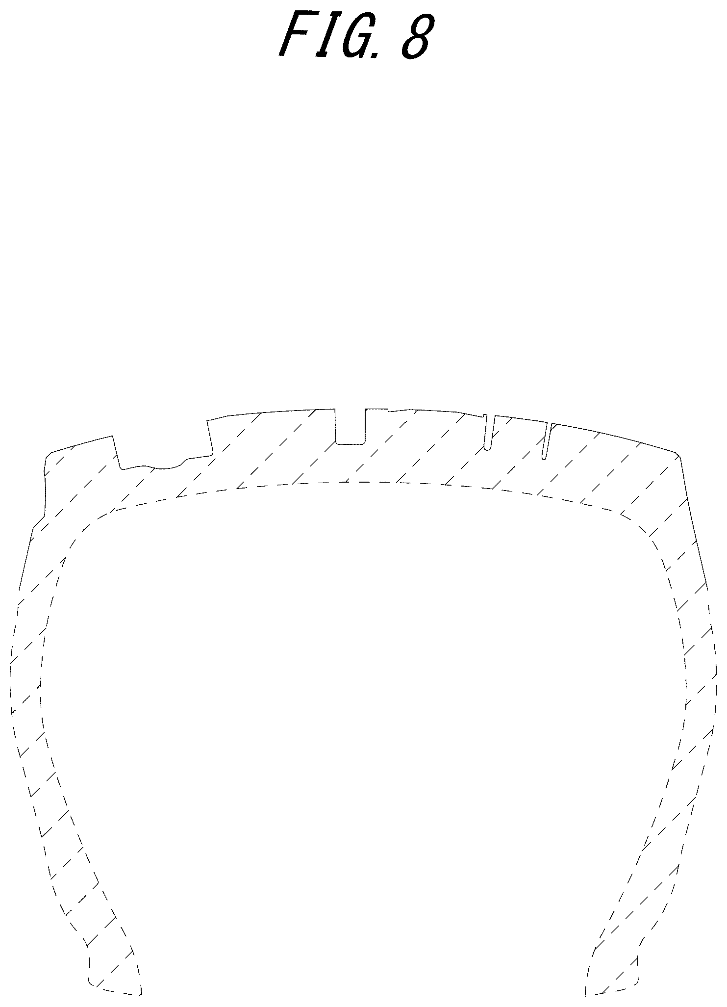 Patent USD1043541 Figure 8 – Tire tread