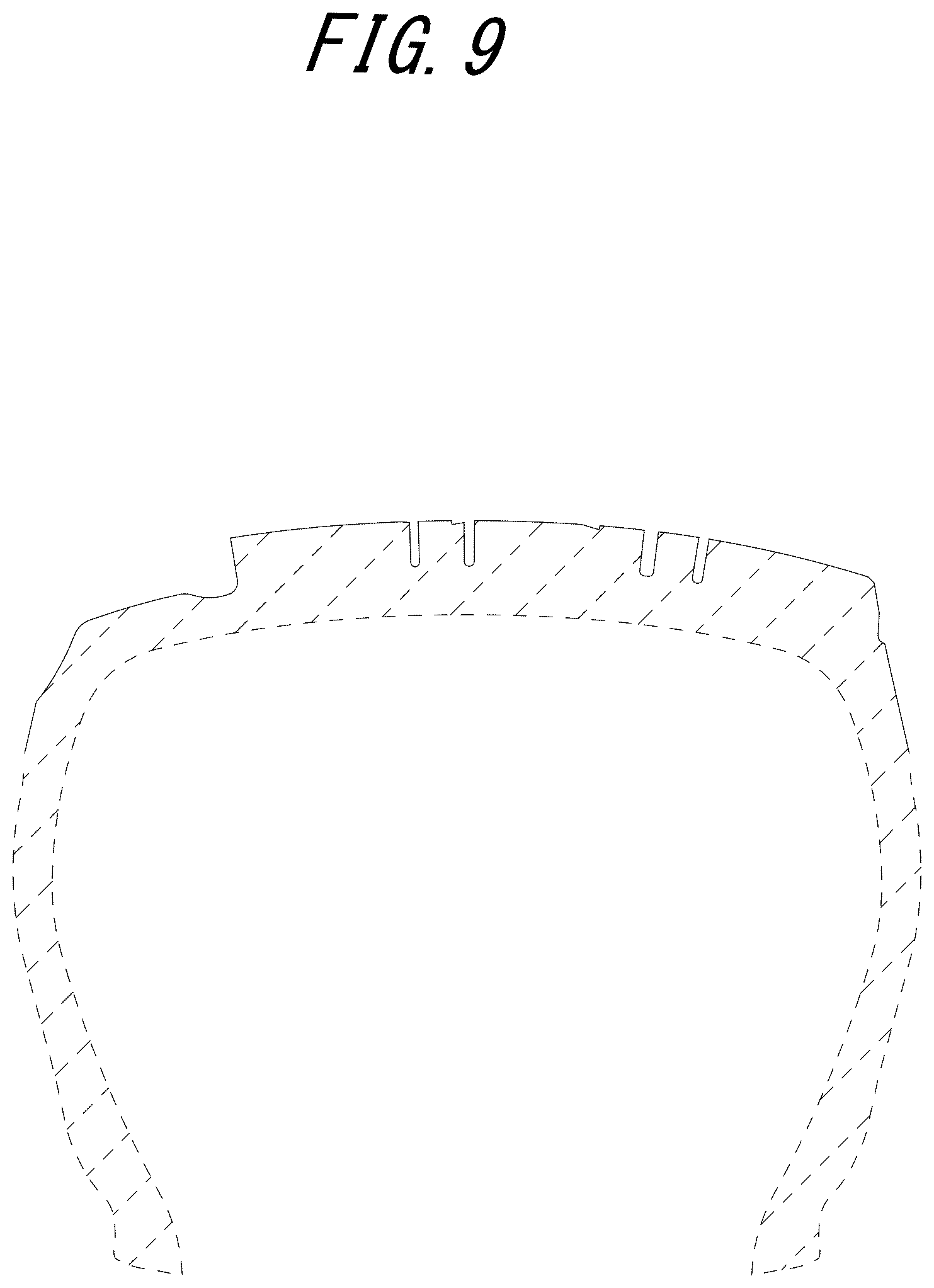 Patent USD1043541 Figure 9 – Tire tread