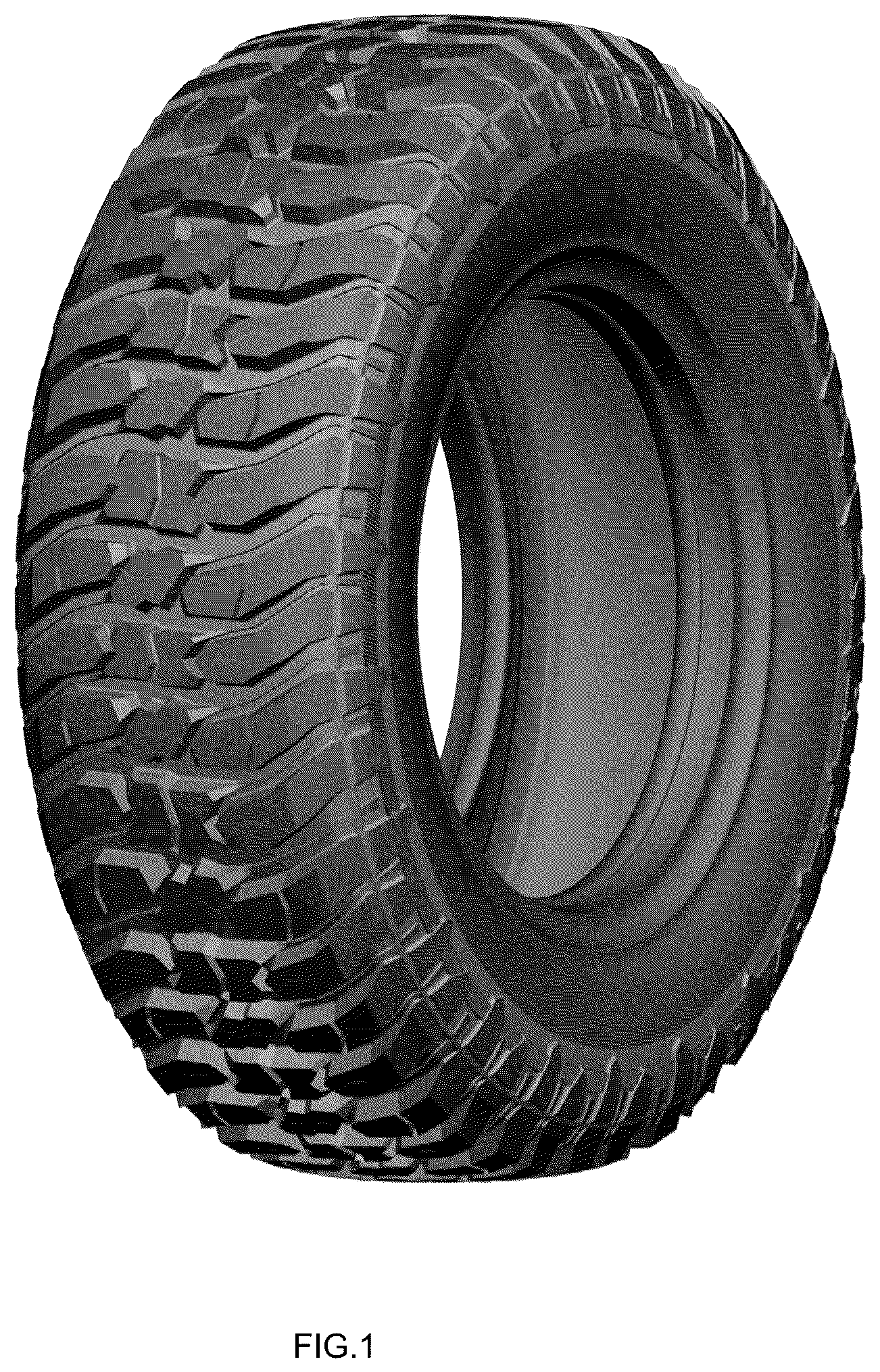 Patent USD1043543 Figure 1 – Tire