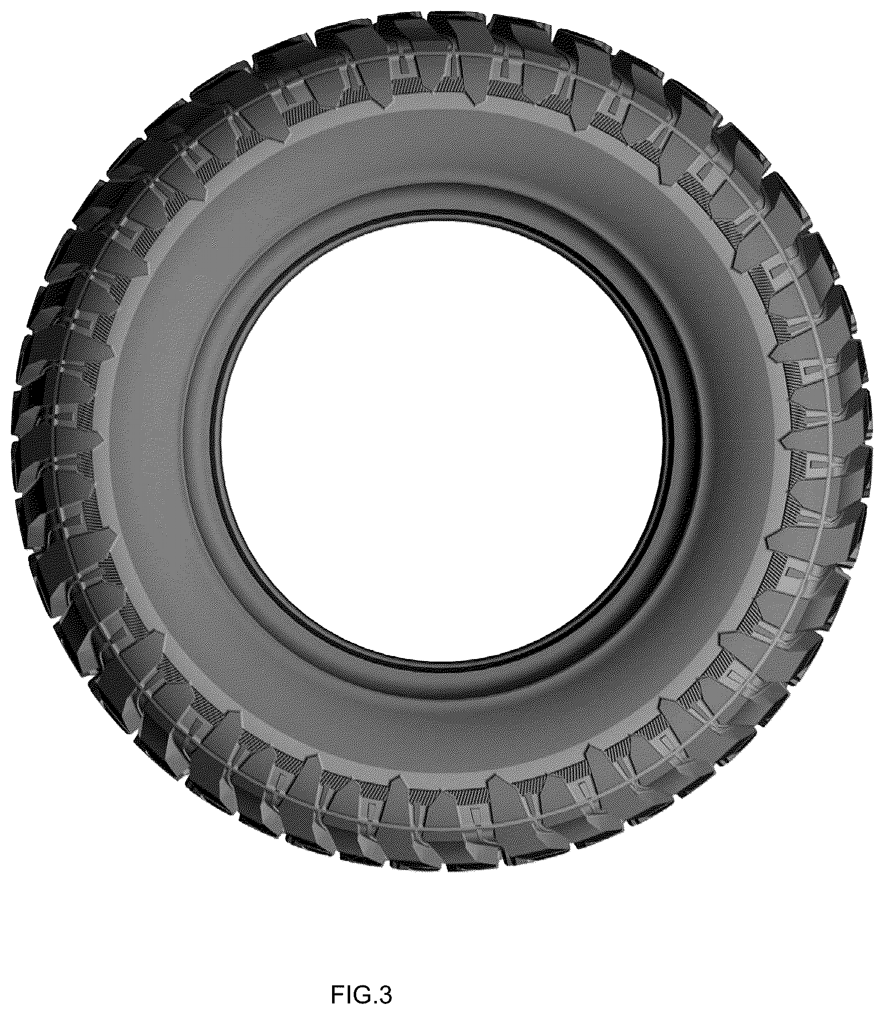 Patent USD1043543 Figure 3 – Tire