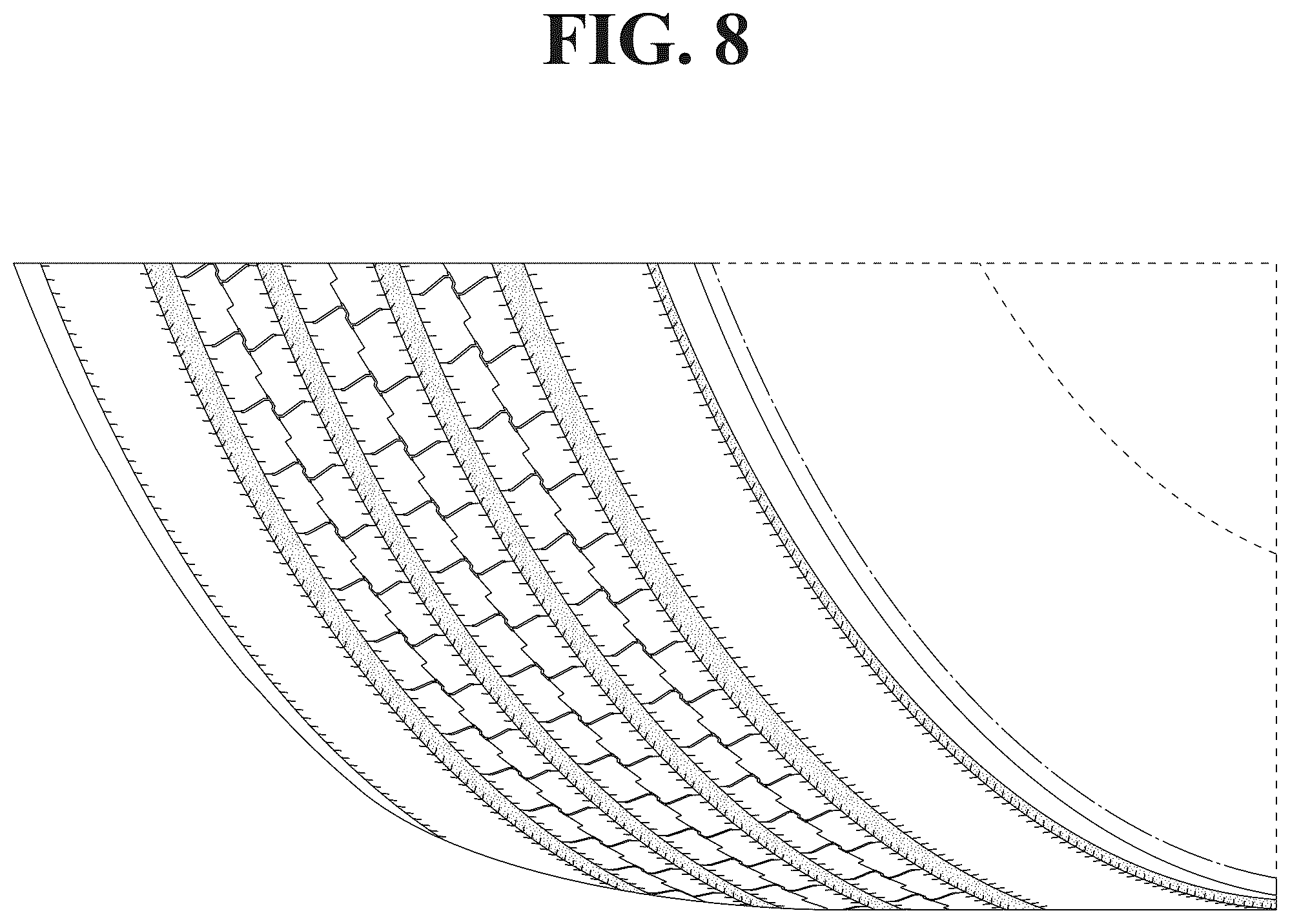 Patent USD1043544 Figure 8 – Automobile tire