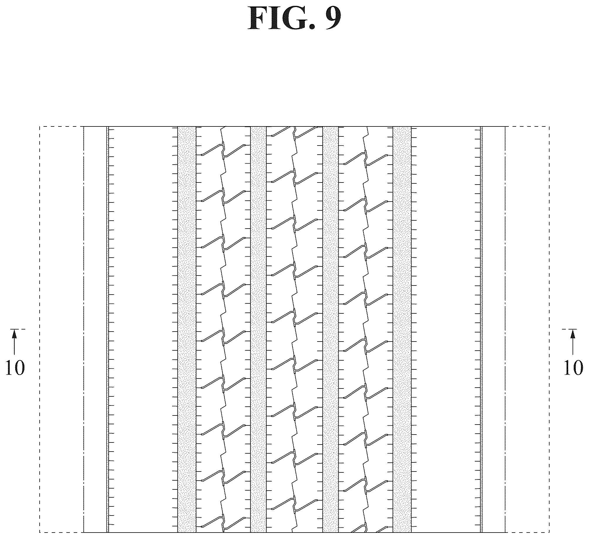 Patent USD1043544 Figure 9 – Automobile tire