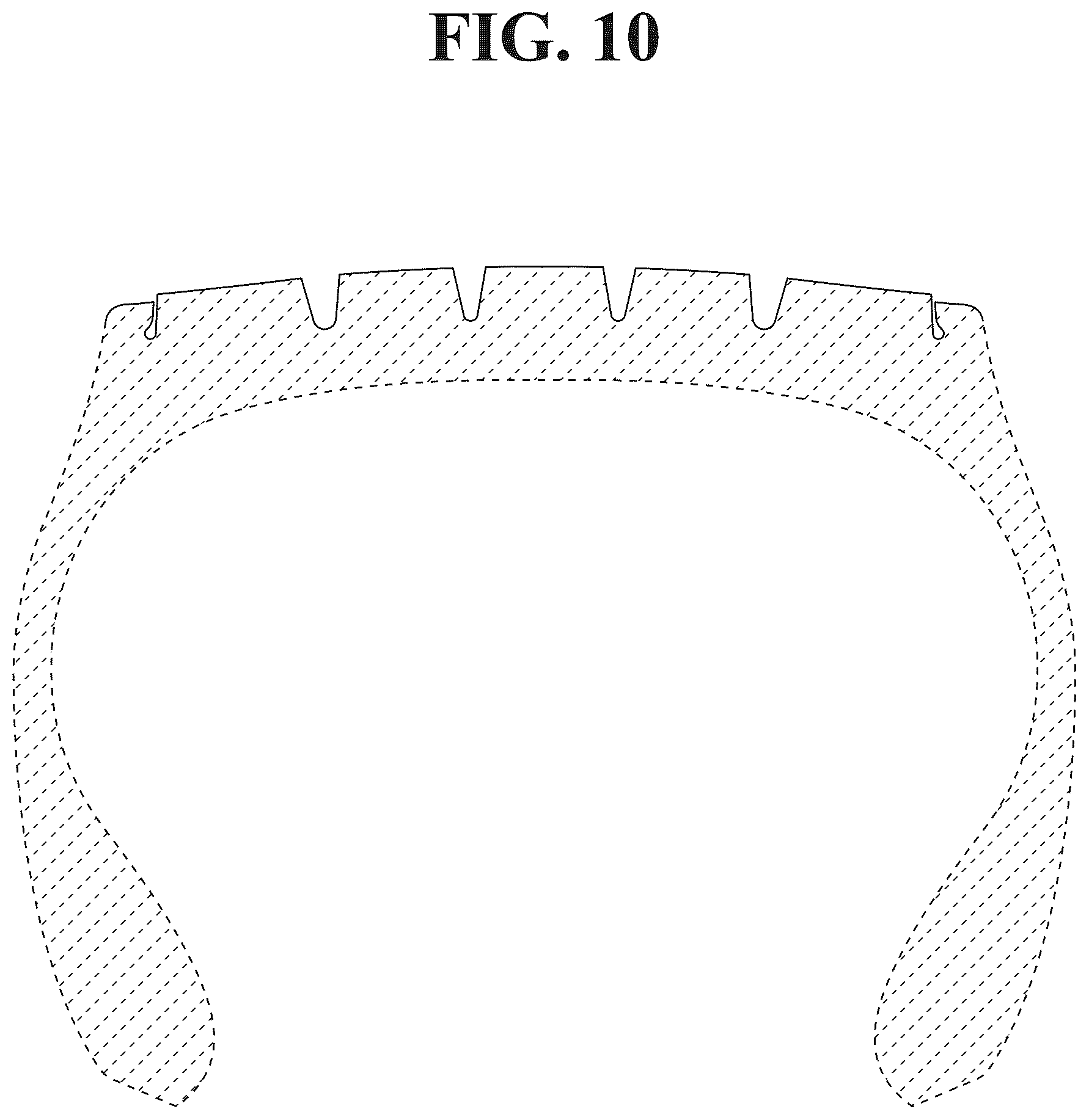 Patent USD1043544 Figure 10 – Automobile tire