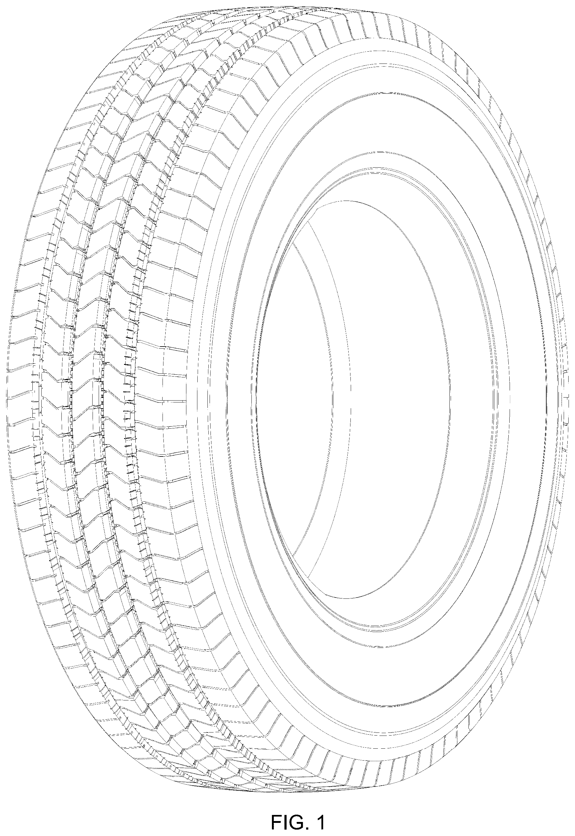 Patent USD1043545 Figure 1 – Tire