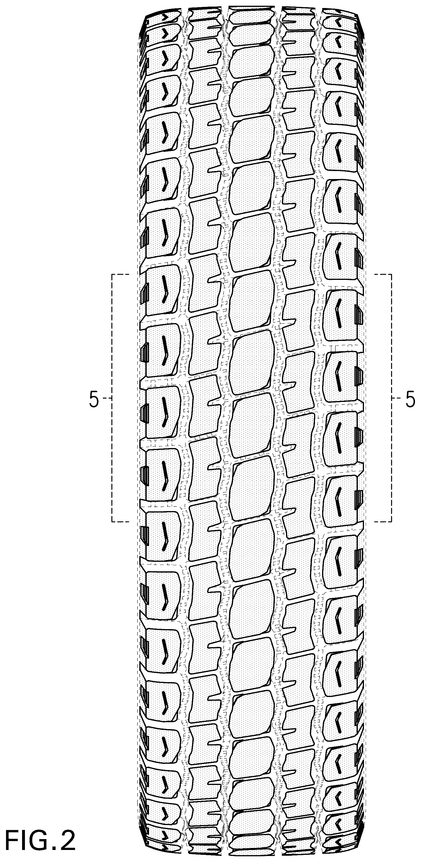 Patent USD1043546 Figure 2 – Tire