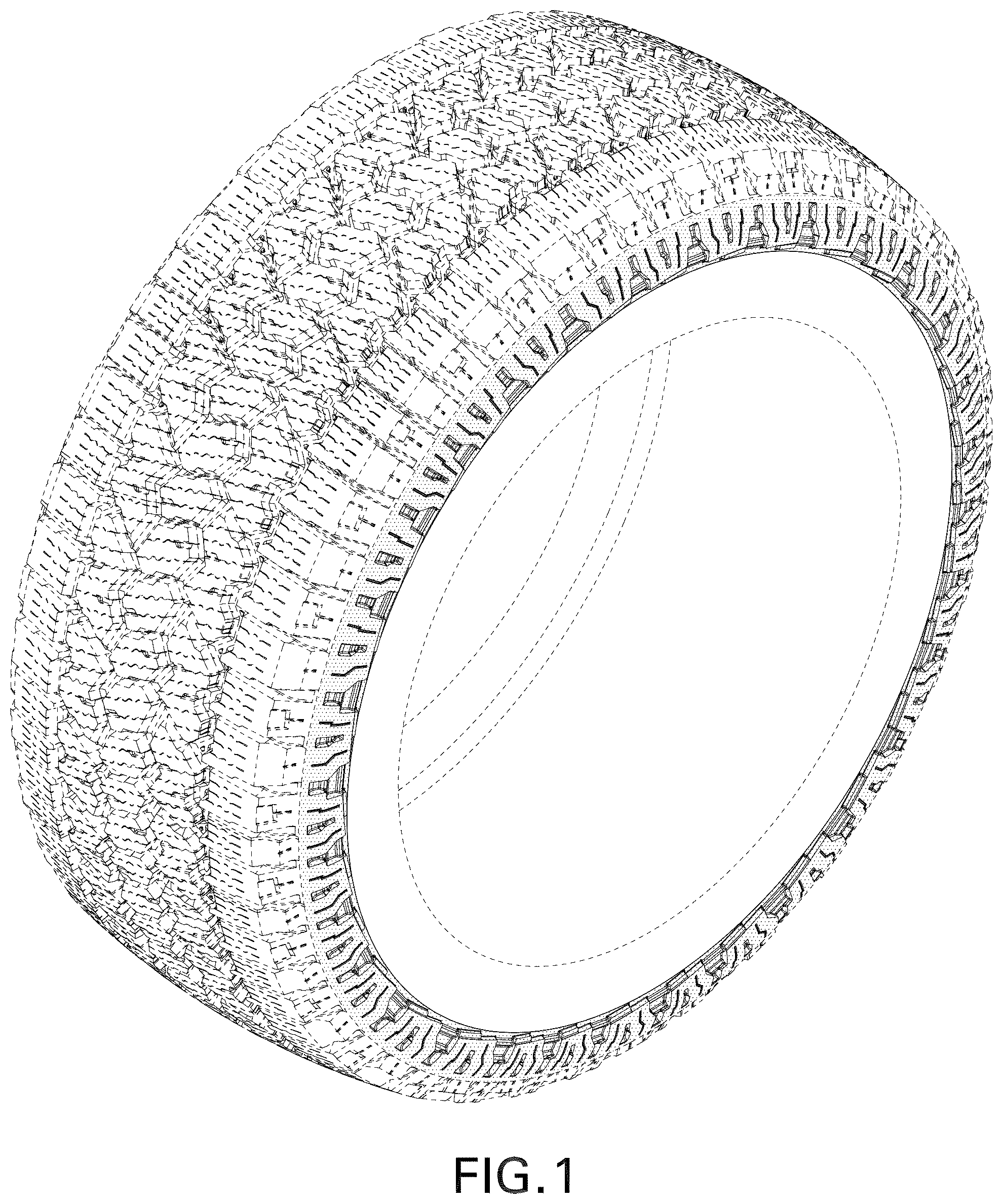 Patent USD1043548 Figure 1 – Tire