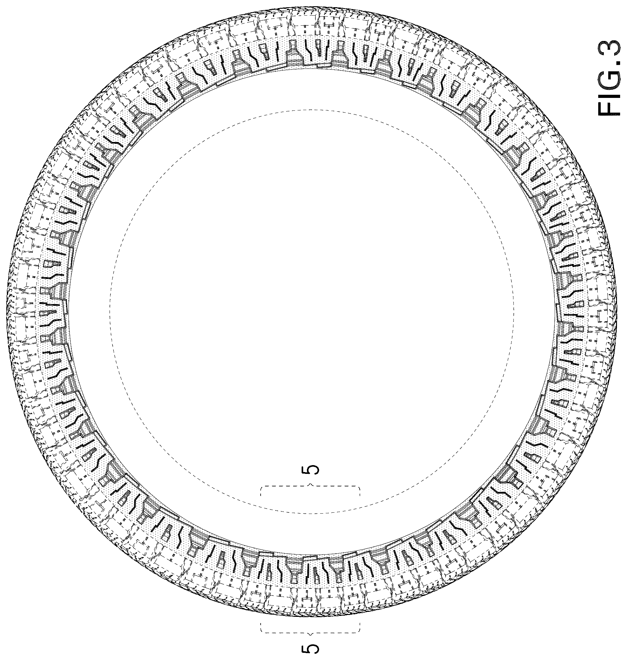 Patent USD1043548 Figure 3 – Tire