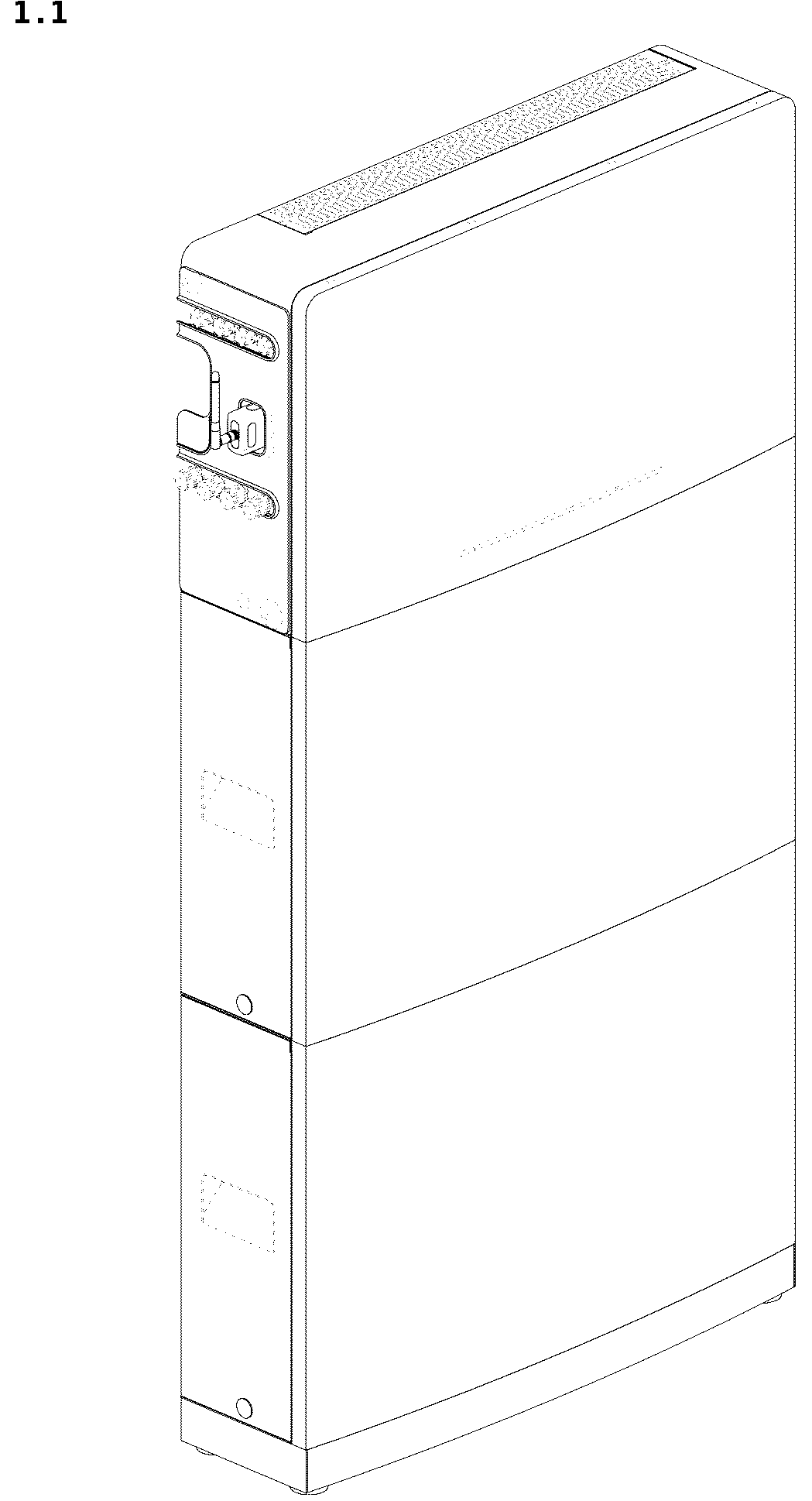 Patent USD1043554 Figure 1 – Energy storage power supply