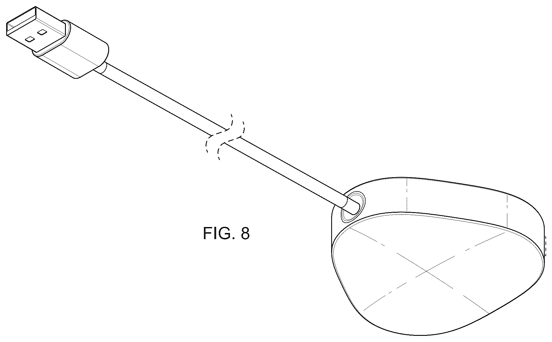 Patent USD1043555 Figure 6 – Charging base for a portable media playback device