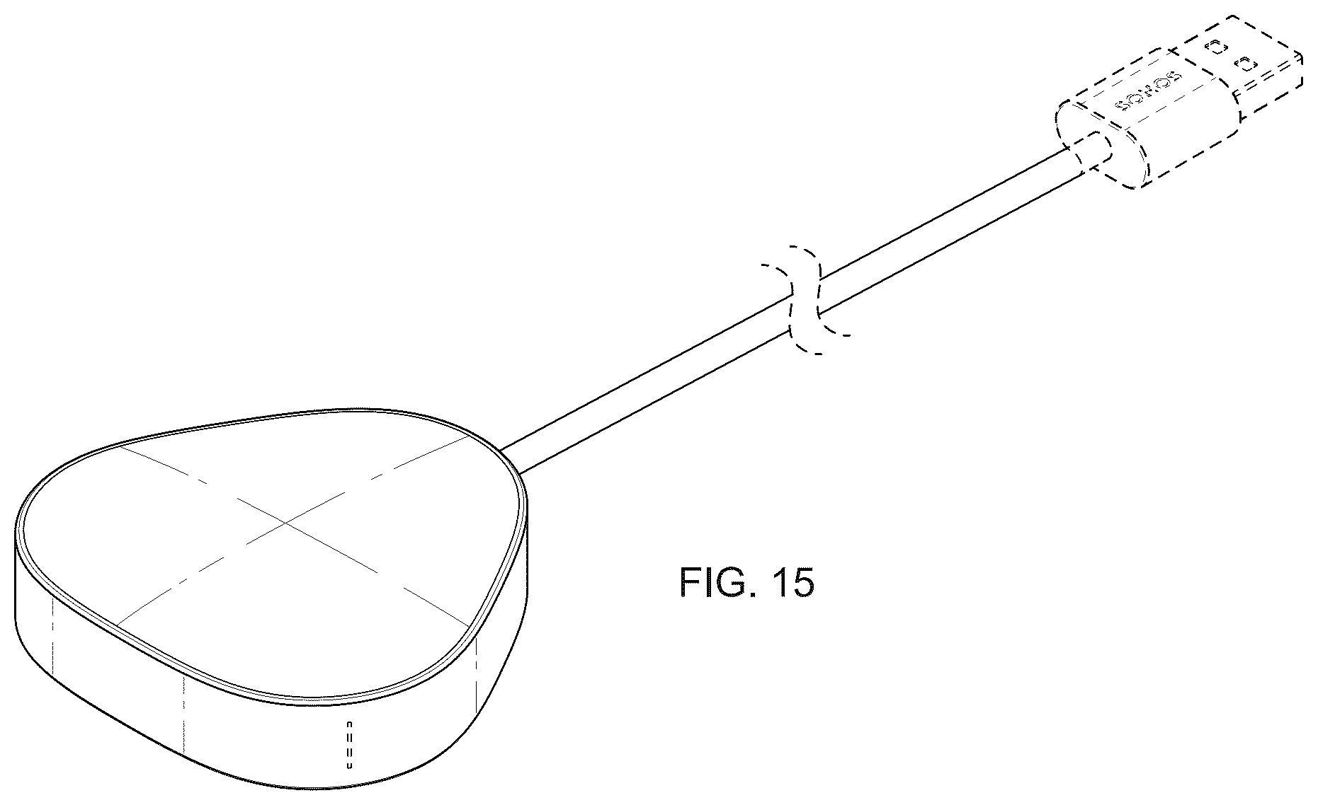 Patent USD1043555 Figure 11 – Charging base for a portable media playback device