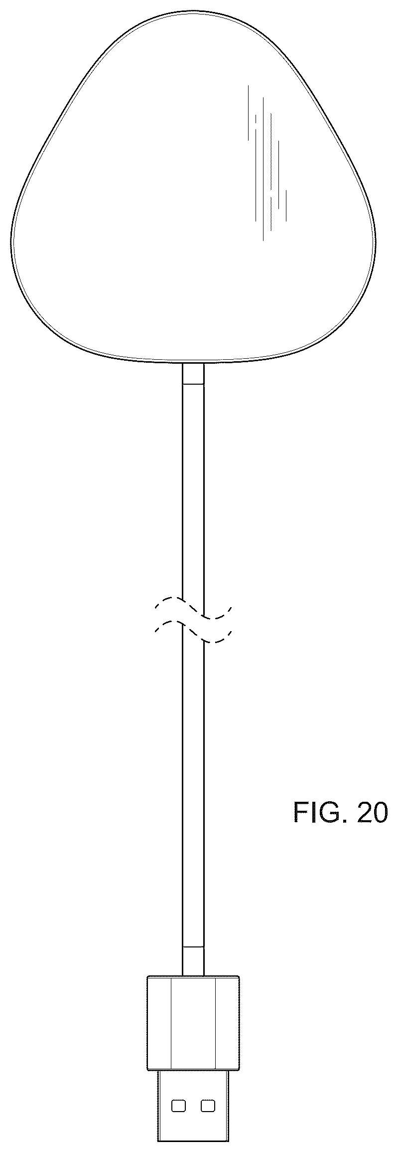 Patent USD1043555 Figure 15 – Charging base for a portable media playback device