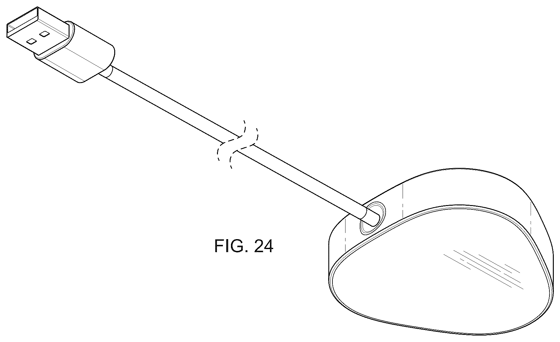 Patent USD1043555 Figure 18 – Charging base for a portable media playback device