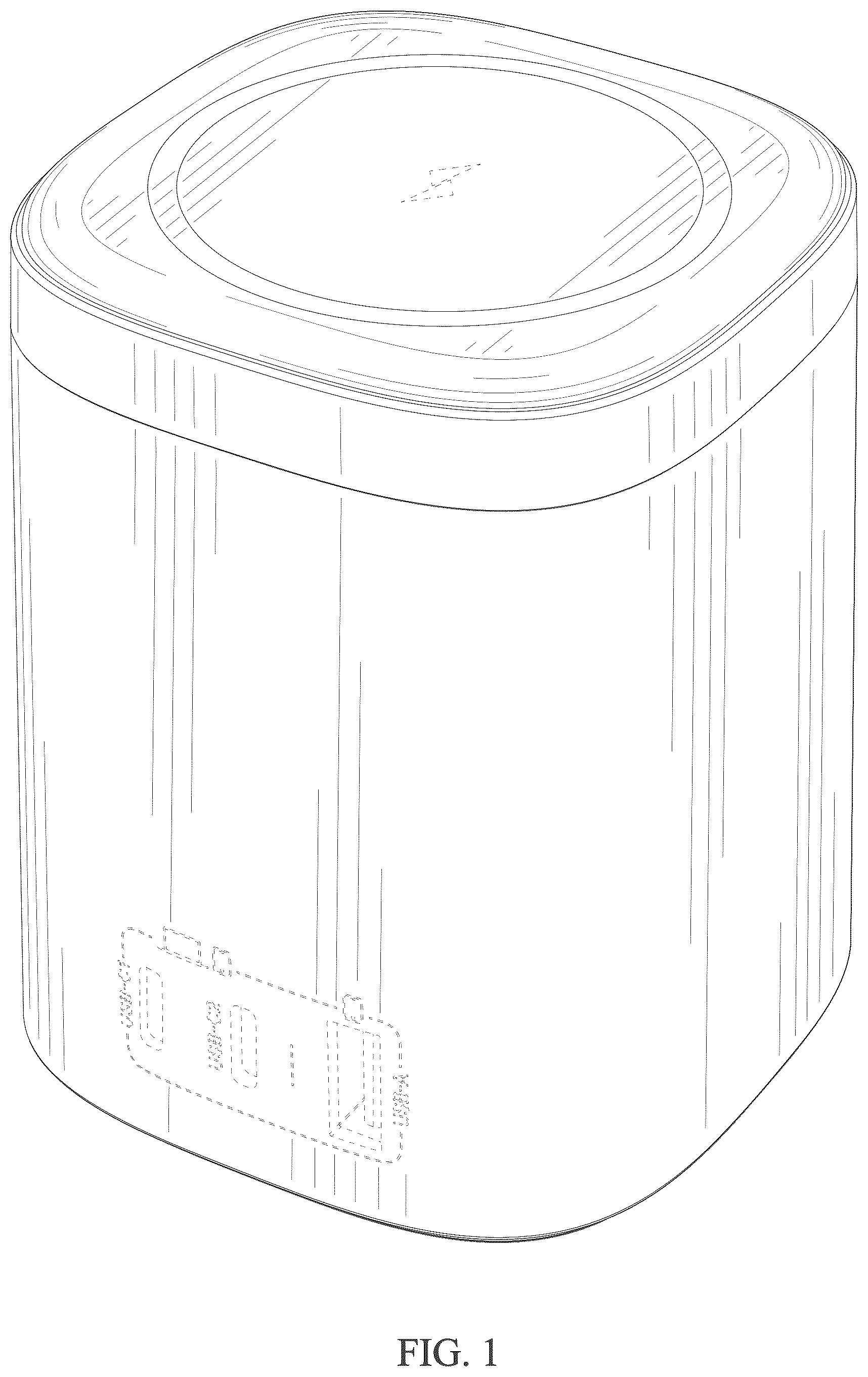 Patent USD1043565 Figure 1 – Desktop charger