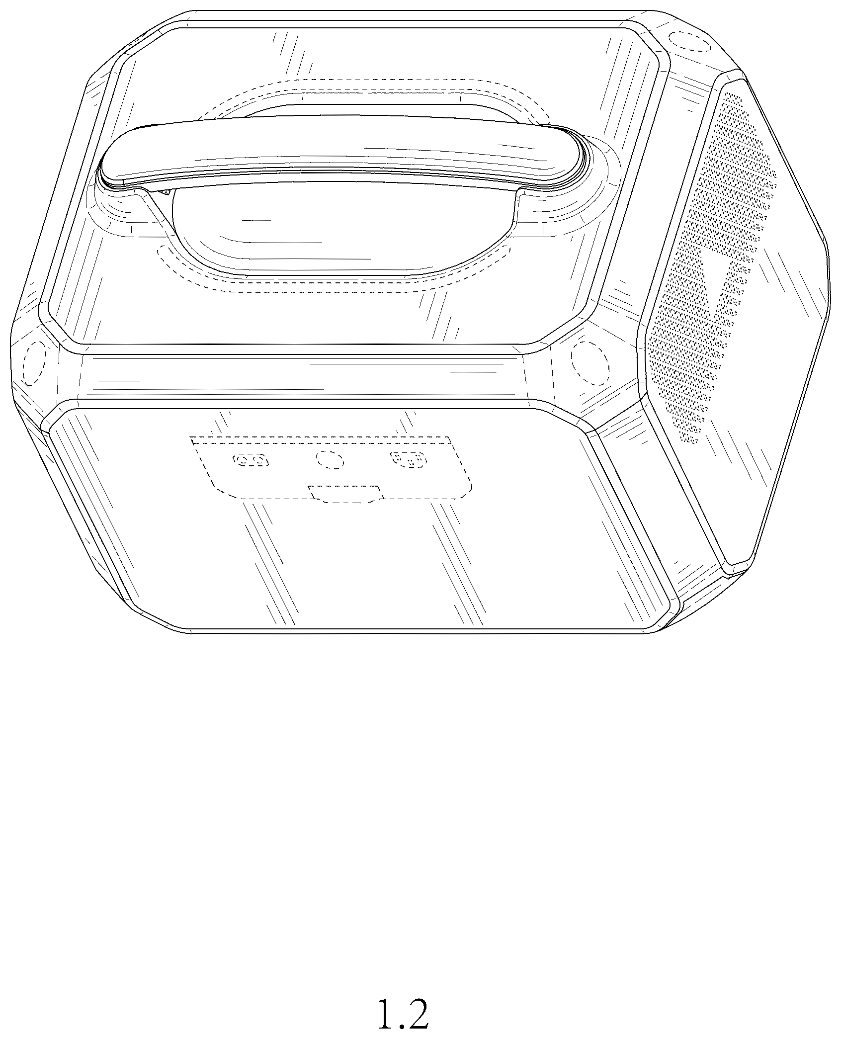 Patent USD1043572 Figure 2 – Energy storage device