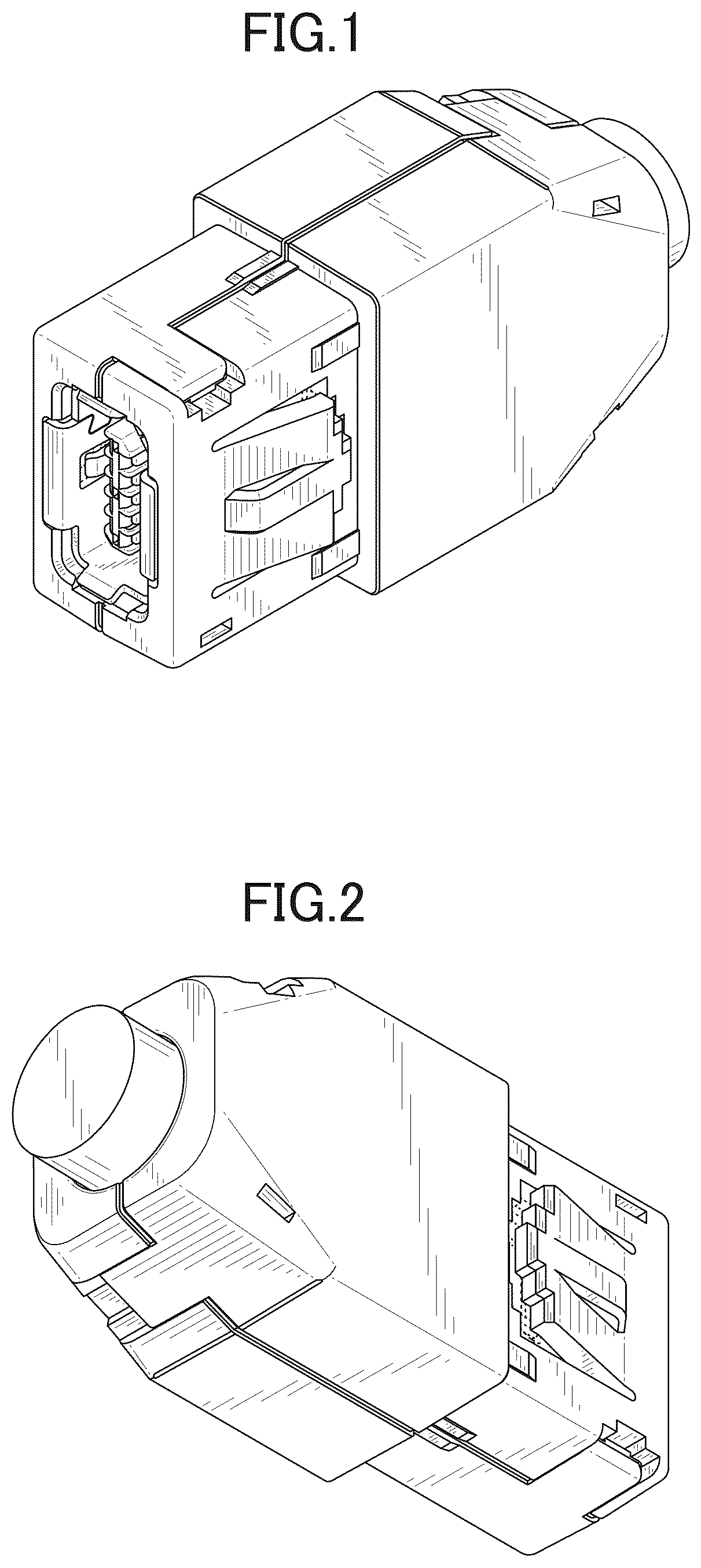 Patent USD1043580 Figure 1 – Electric connector