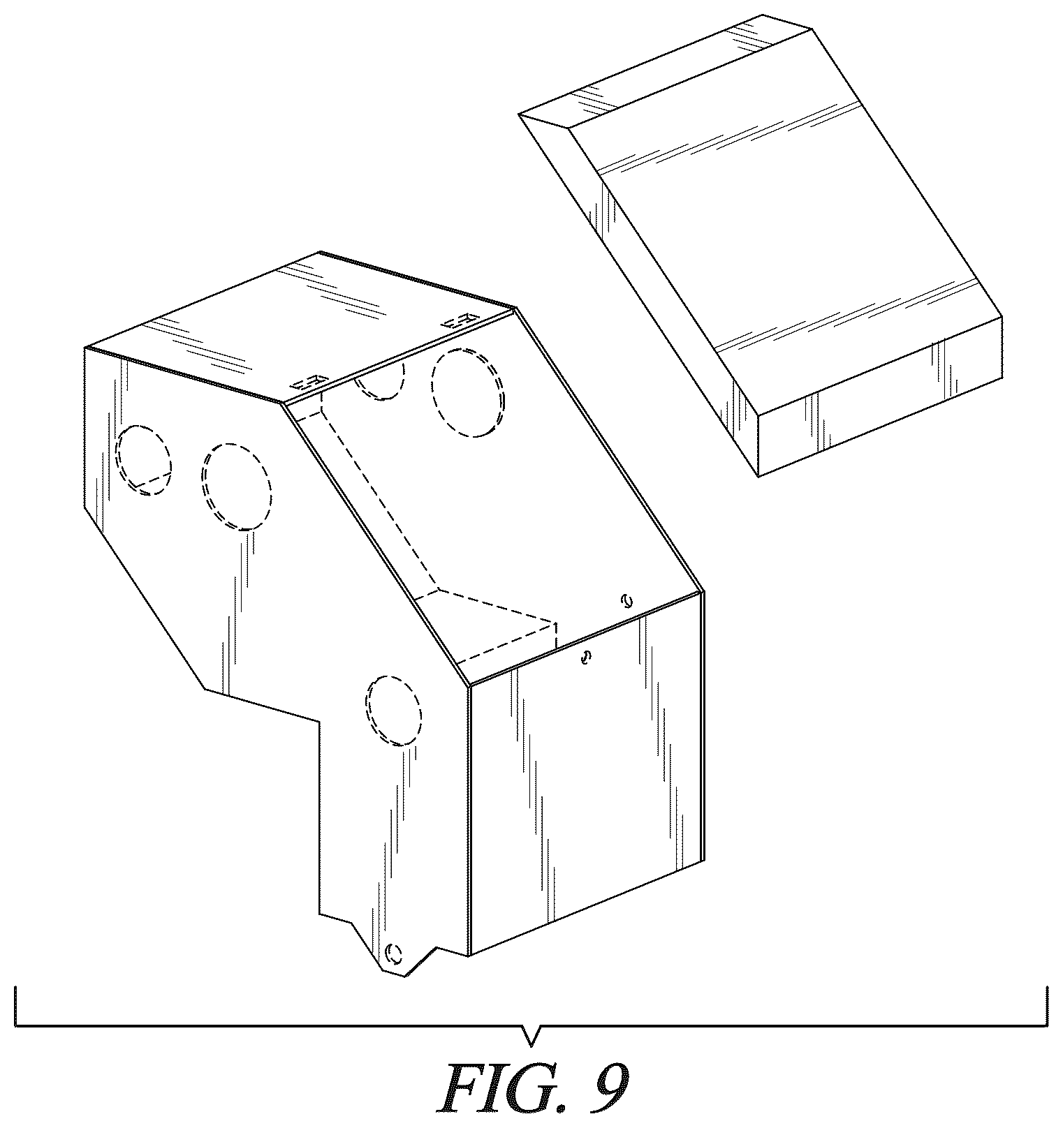 Patent USD1043589 Figure 4 – Combined mounting and junction box