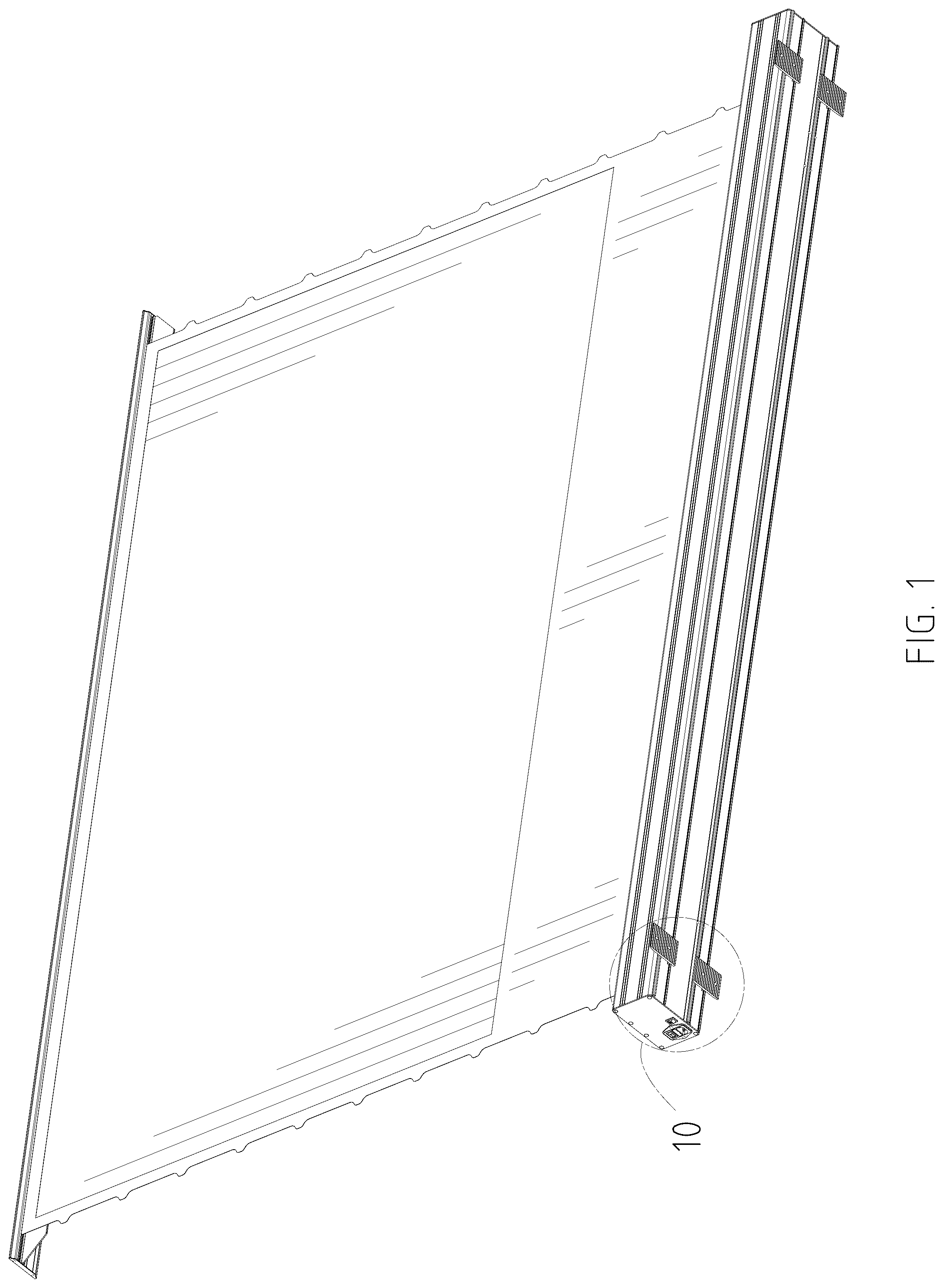 Patent USD1043597 Figure 1 – Projection screen