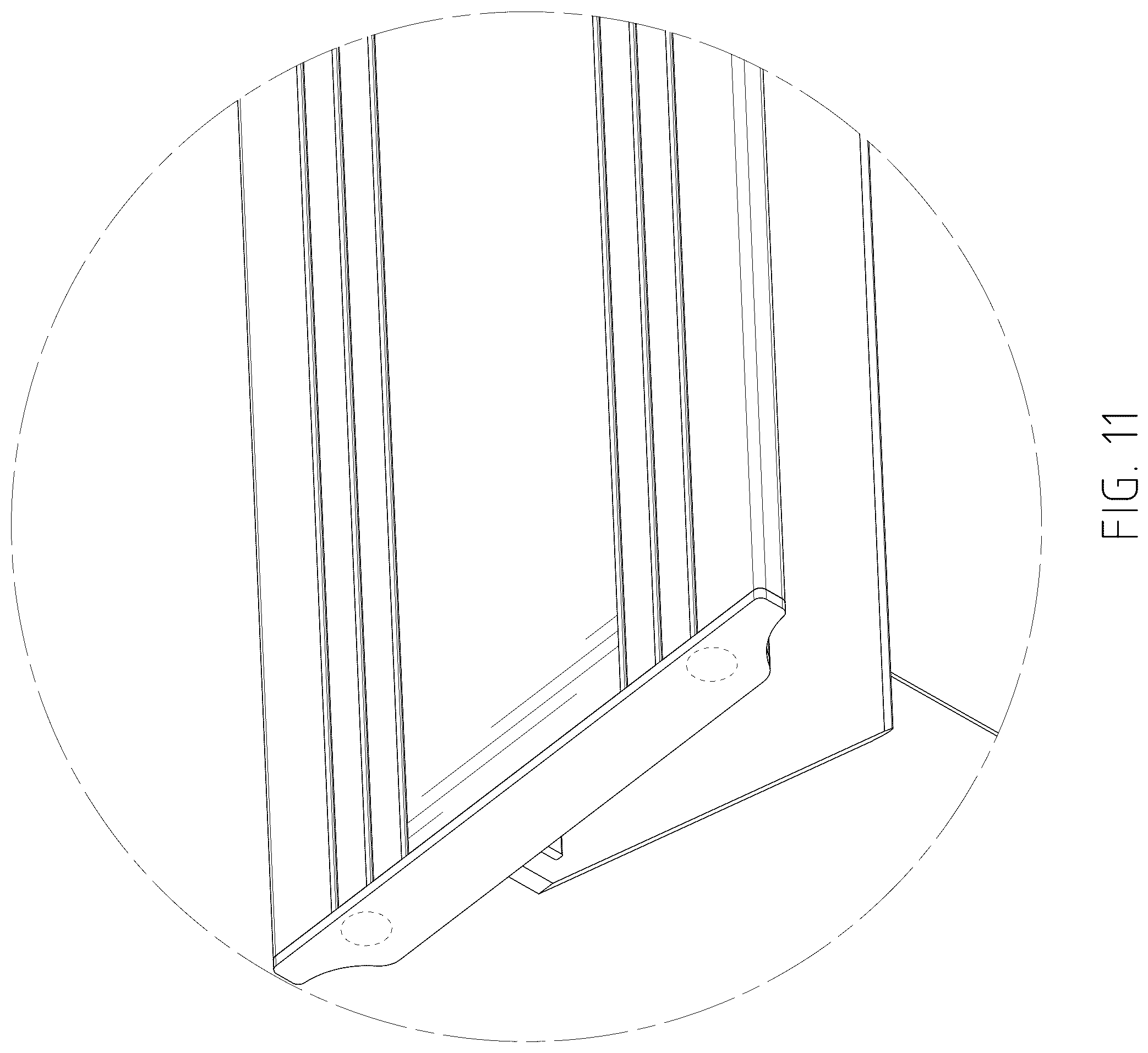 Patent USD1043597 Figure 11 – Projection screen
