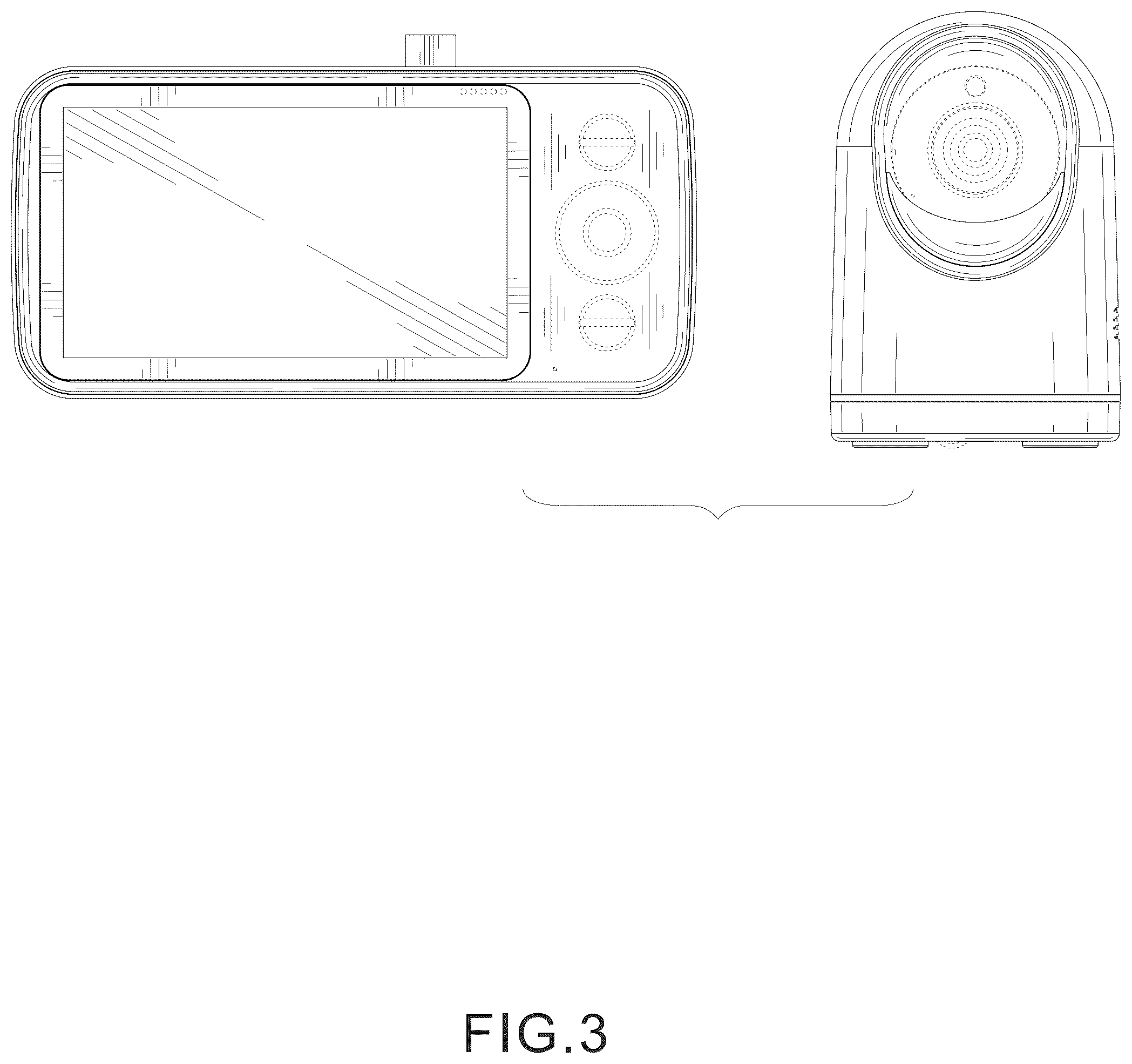 Patent USD1043606 Figure 3 – Camera and monitor set