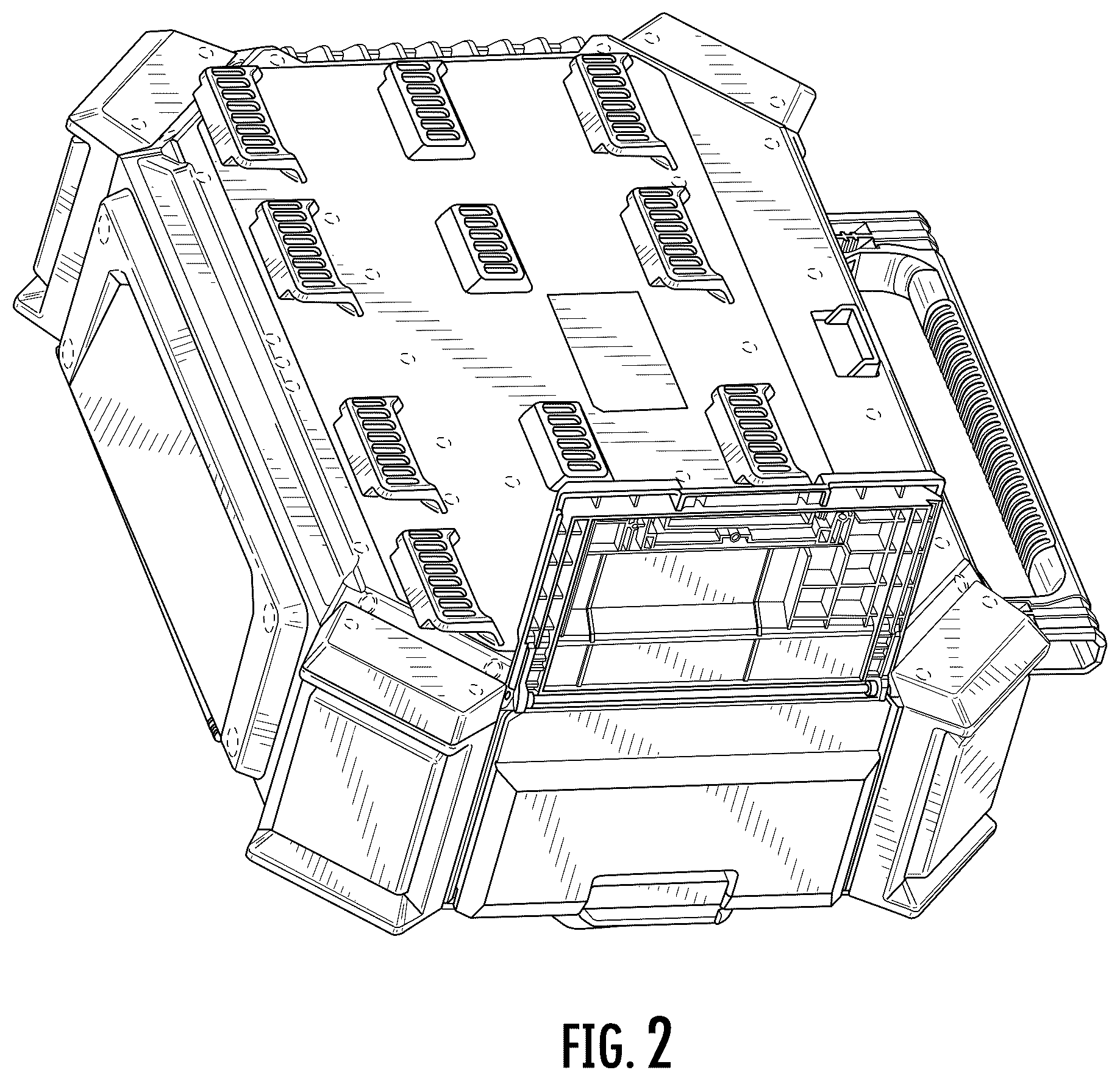 Patent USD1043607 Figure 2 – Storage unit radio