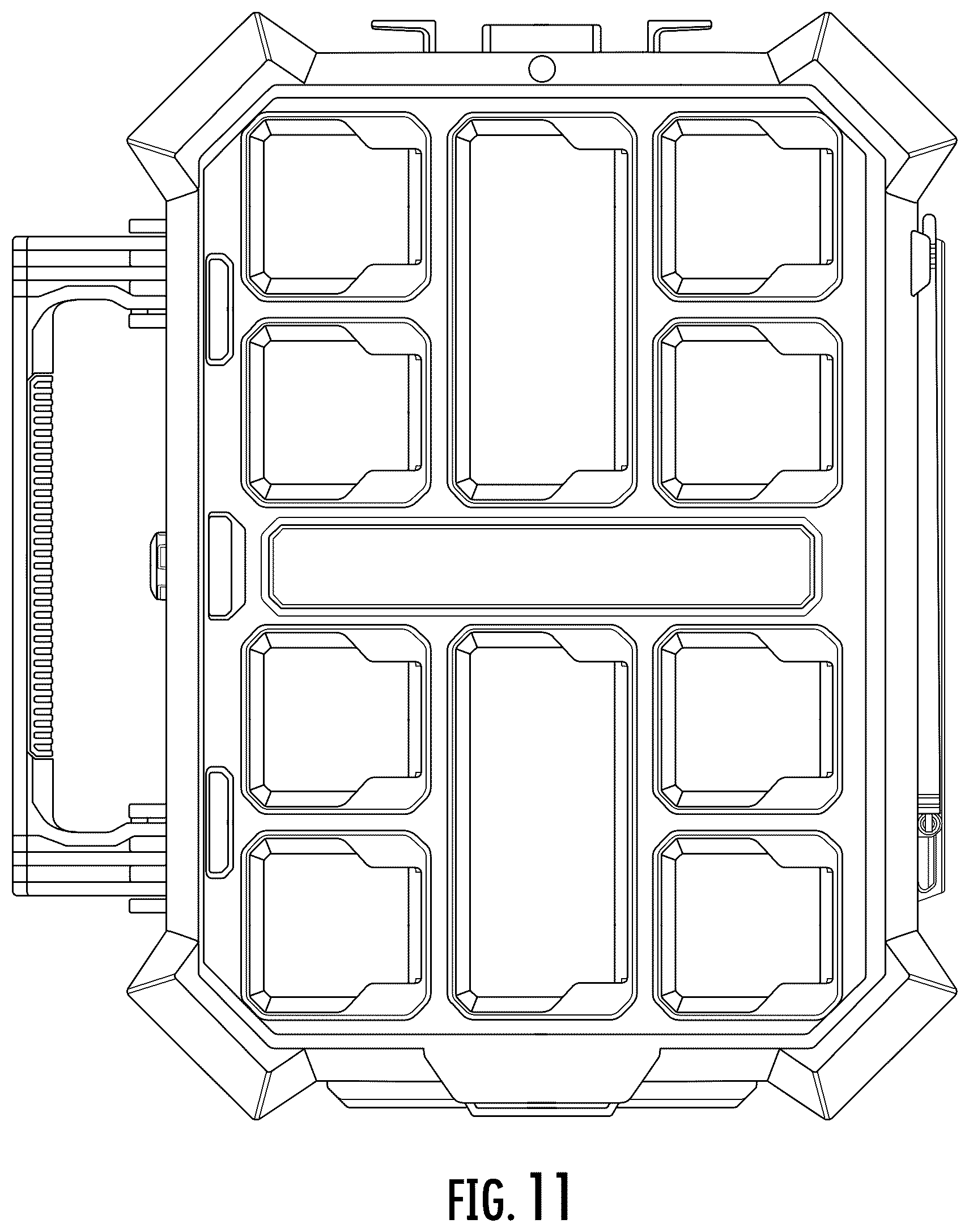 Patent USD1043607 Figure 11 – Storage unit radio