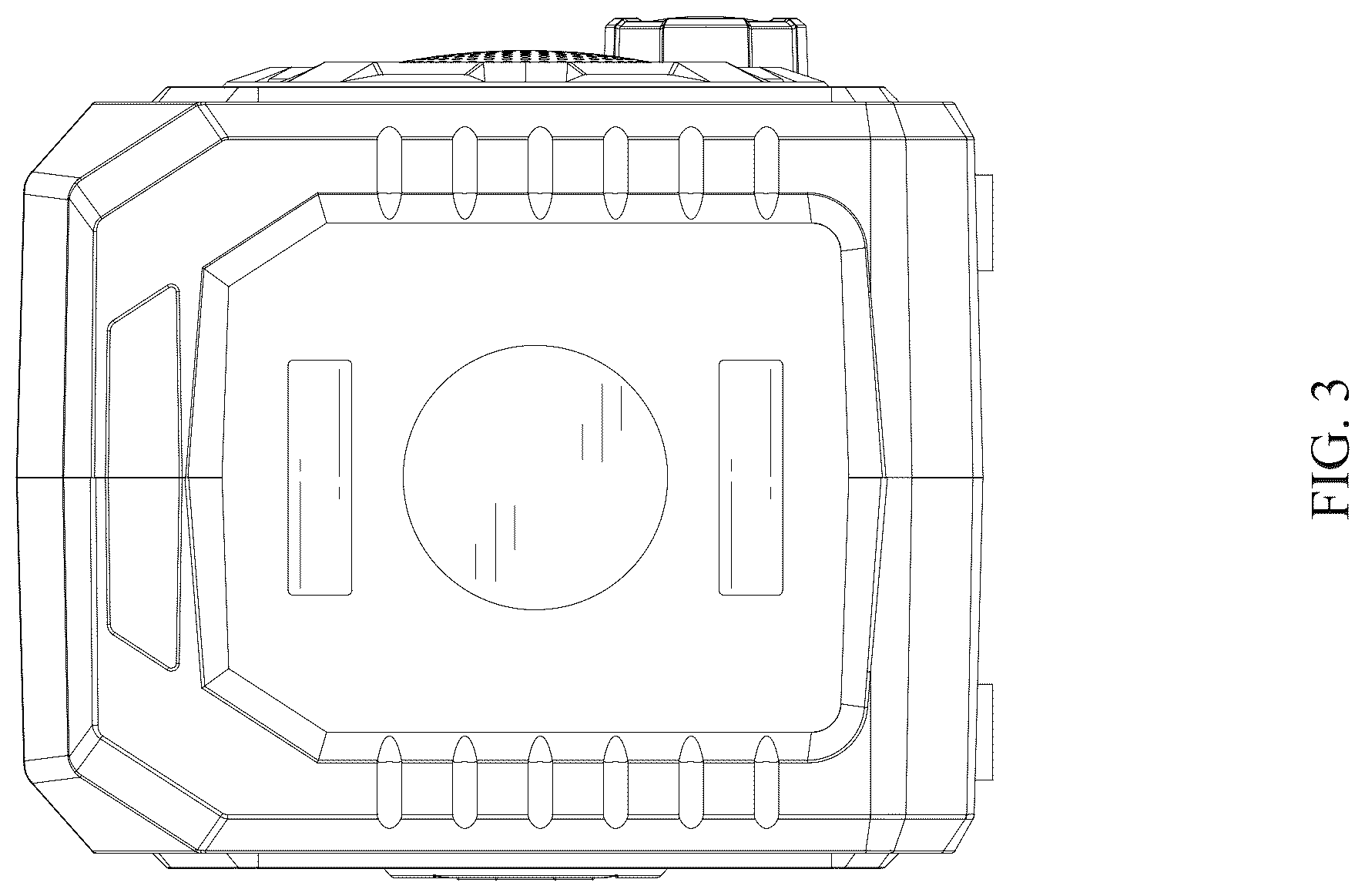 Patent USD1043608 Figure 3 – Radio