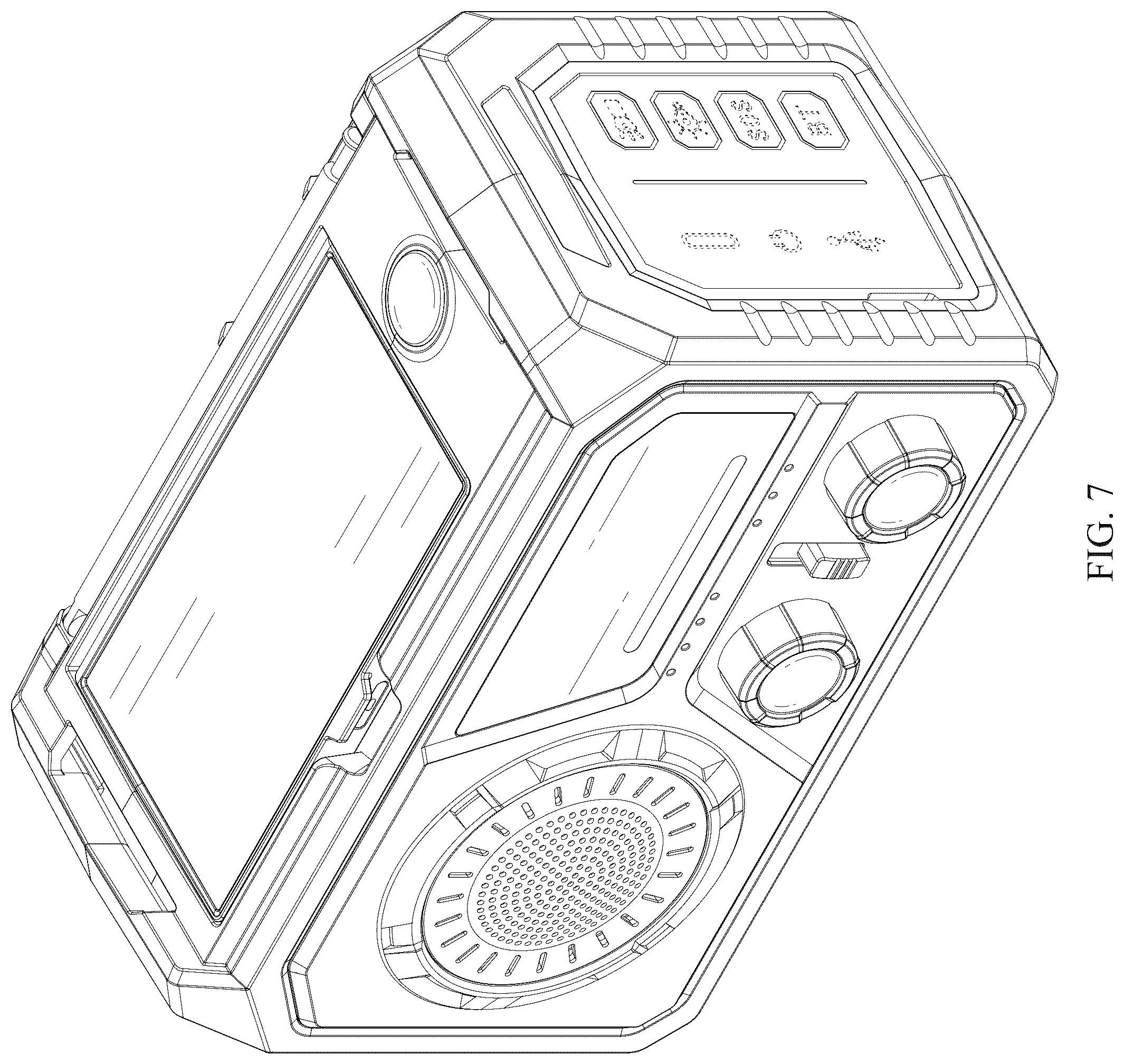 Patent USD1043608 Figure 7 – Radio