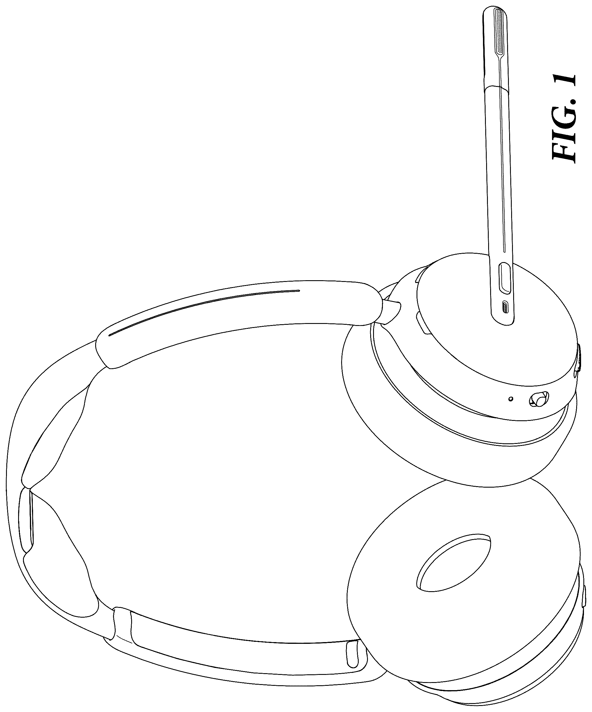 Patent USD1043612 Figure 1 – Headset