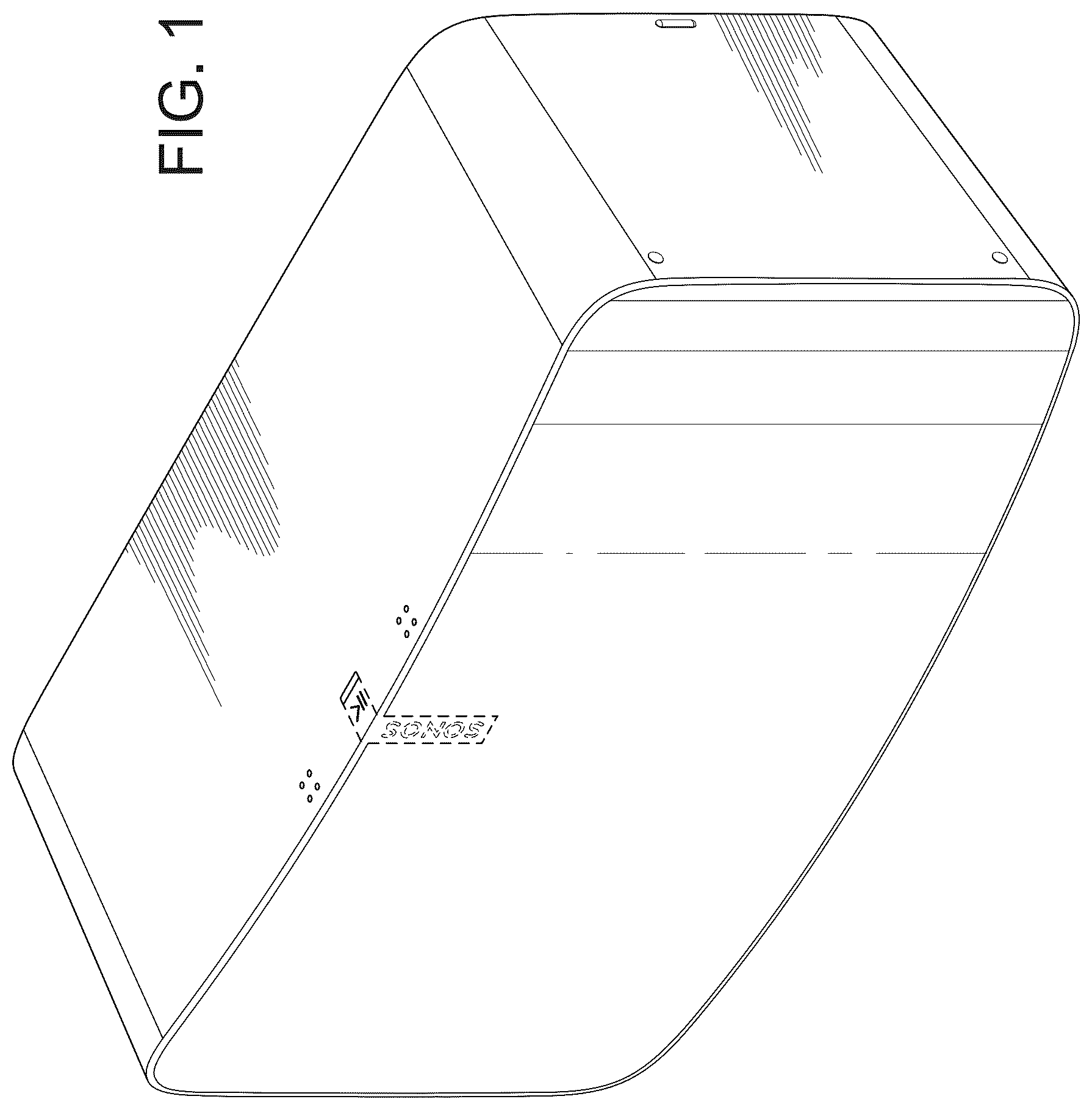 Patent USD1043613 — Media player — Figure 1