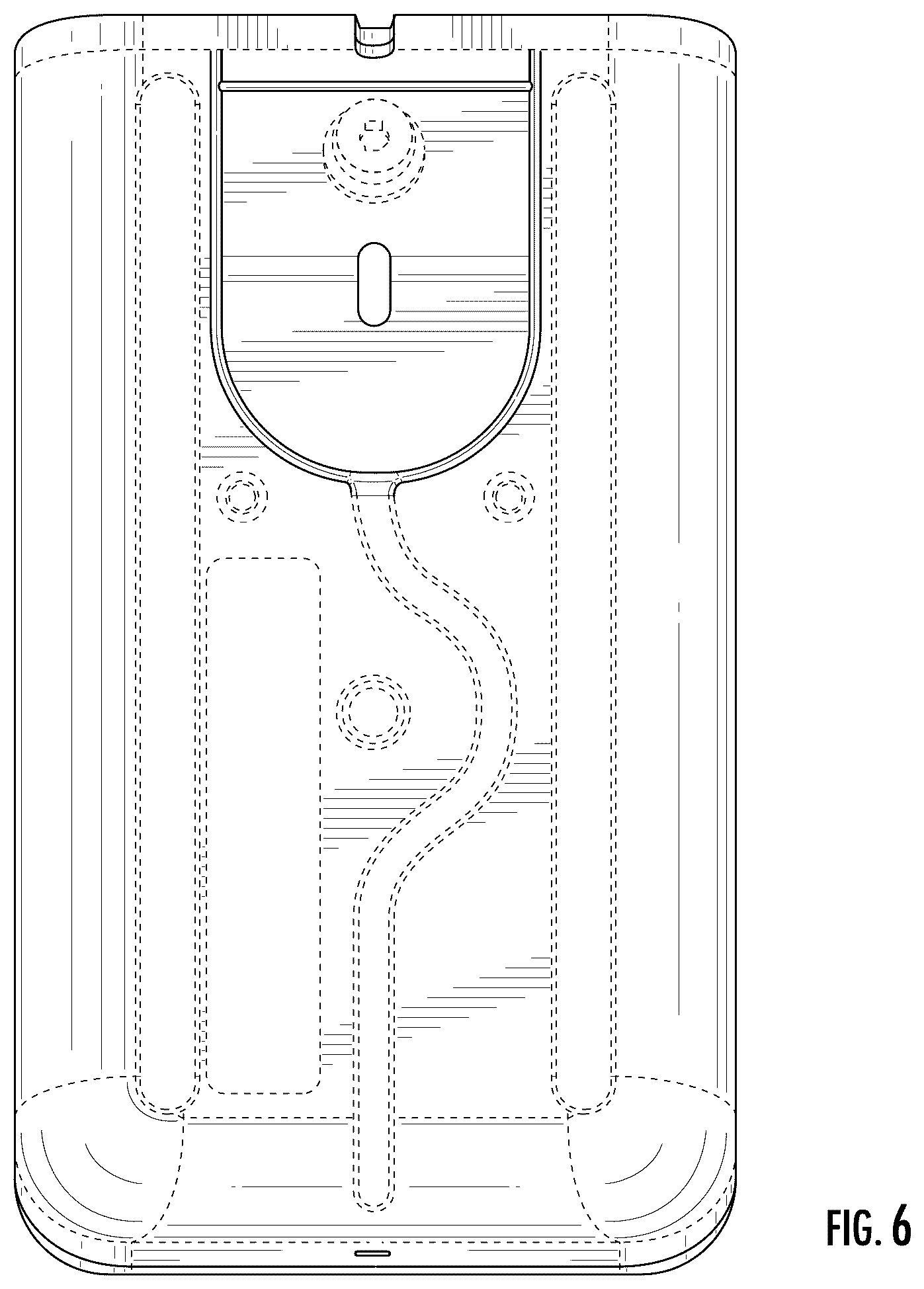 Patent USD1043617 Figure 6 – Reader device dock