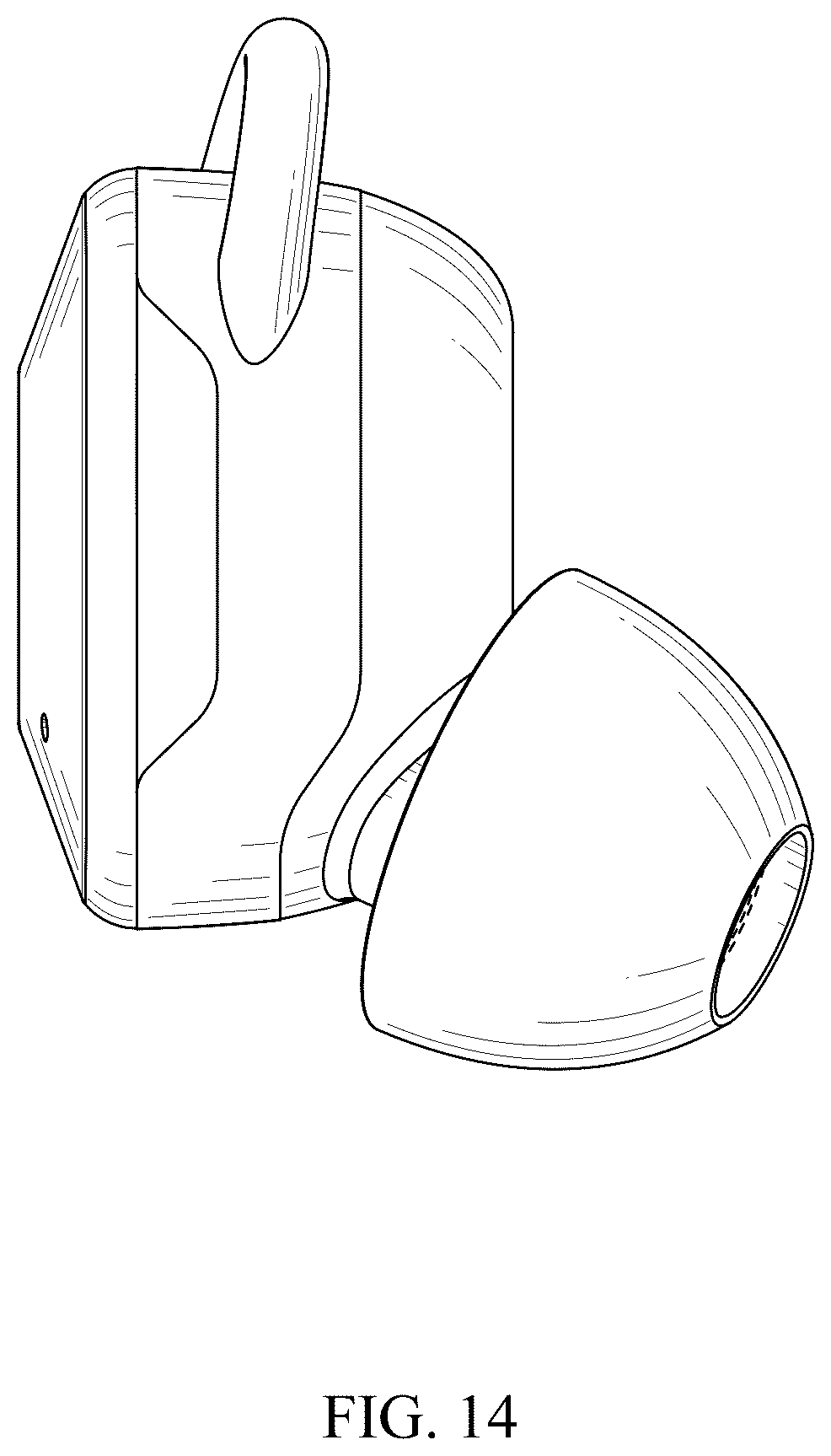 Patent USD1043621 Figure 14 – Wireless earbuds with charging case