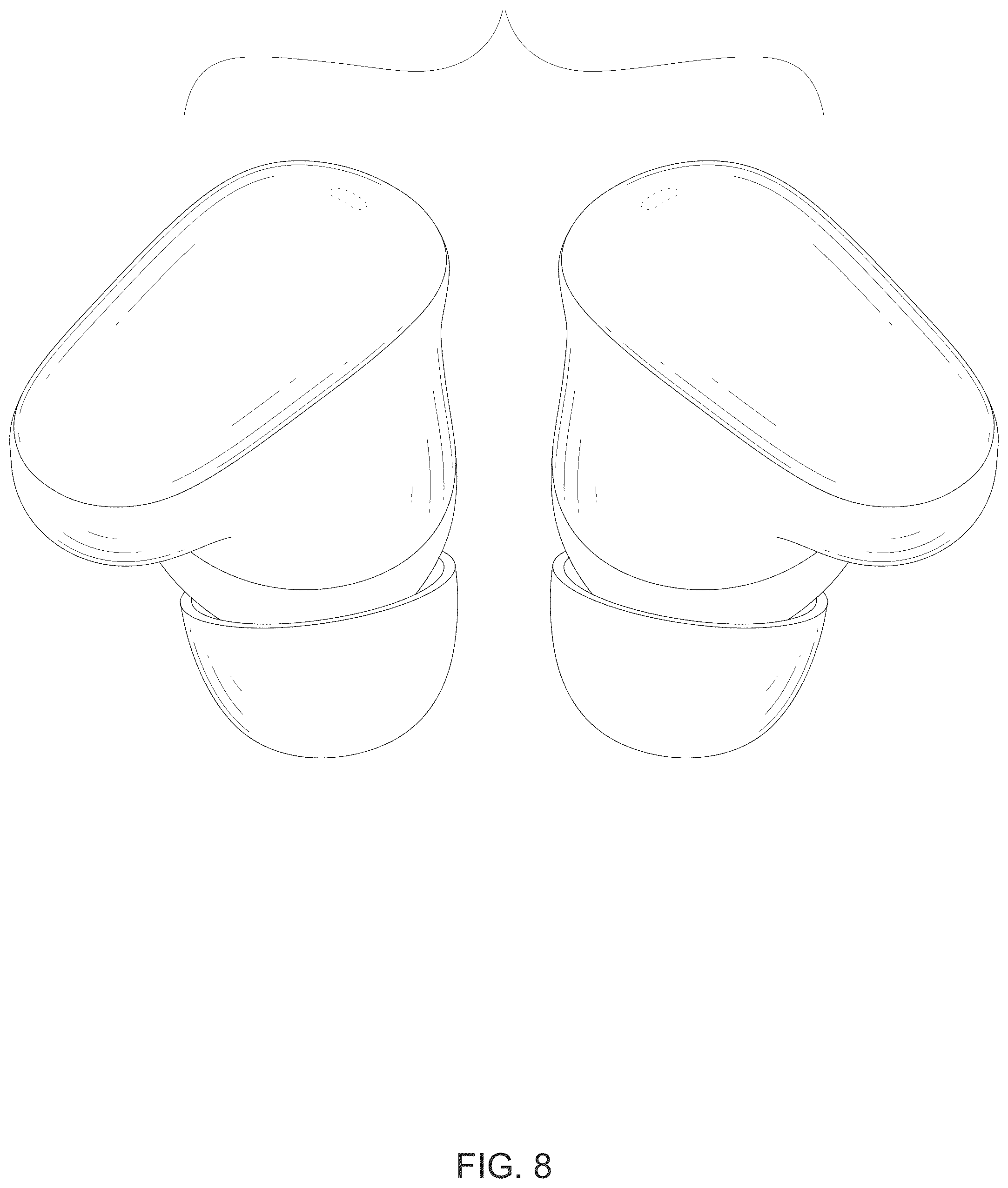 Patent USD1043622 Figure 8 – Wireless earphones and case