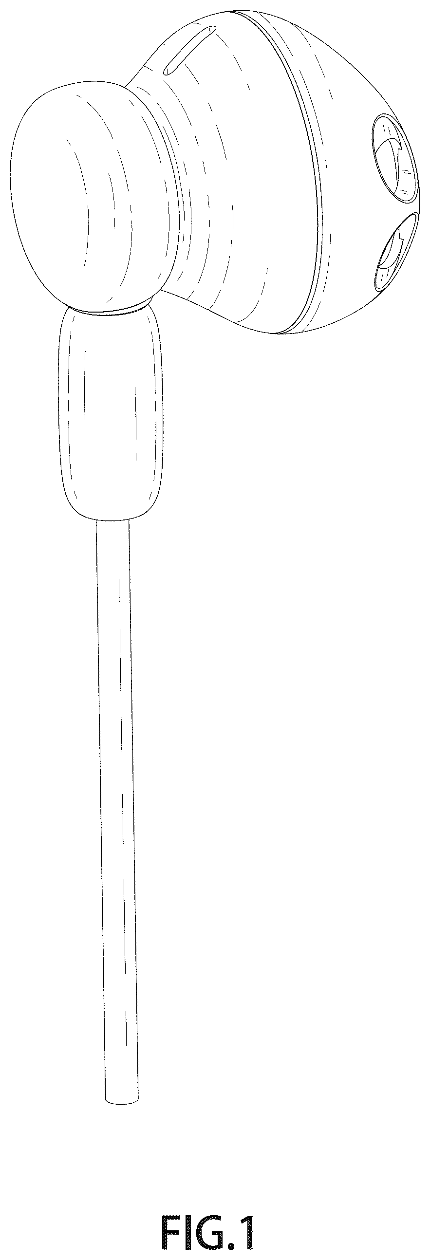 Patent USD1043623 Figure 1 – Earphone