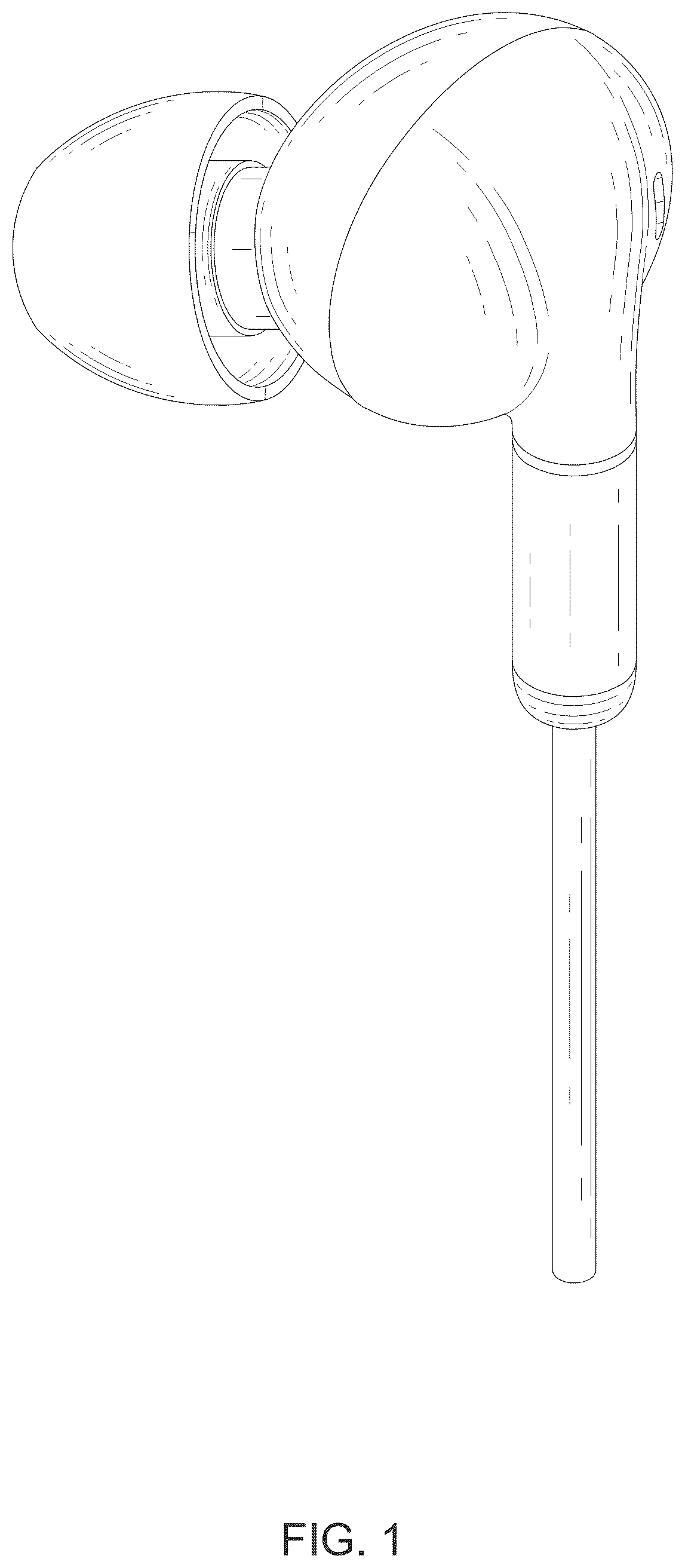 Patent USD1043624 — Earphone — Figure 1