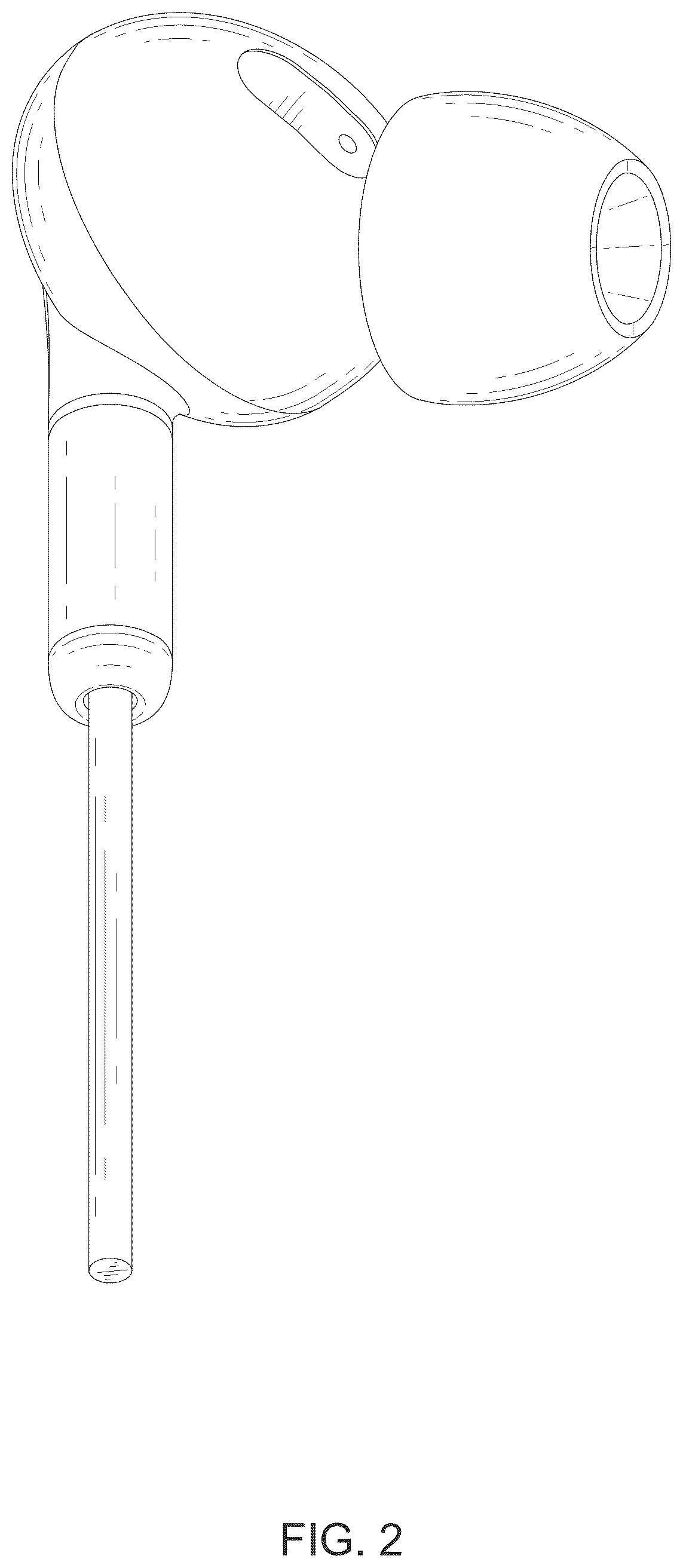 Patent USD1043624 Figure 2 – Earphone