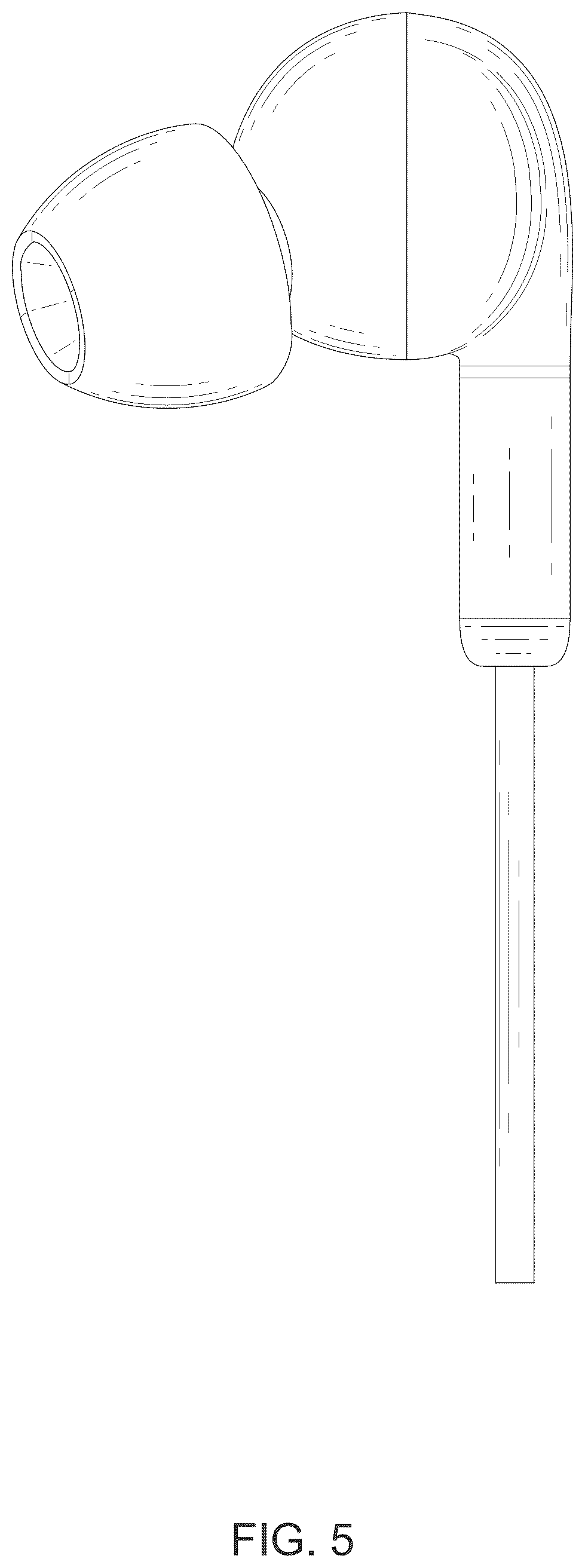 Patent USD1043624 Figure 5 – Earphone