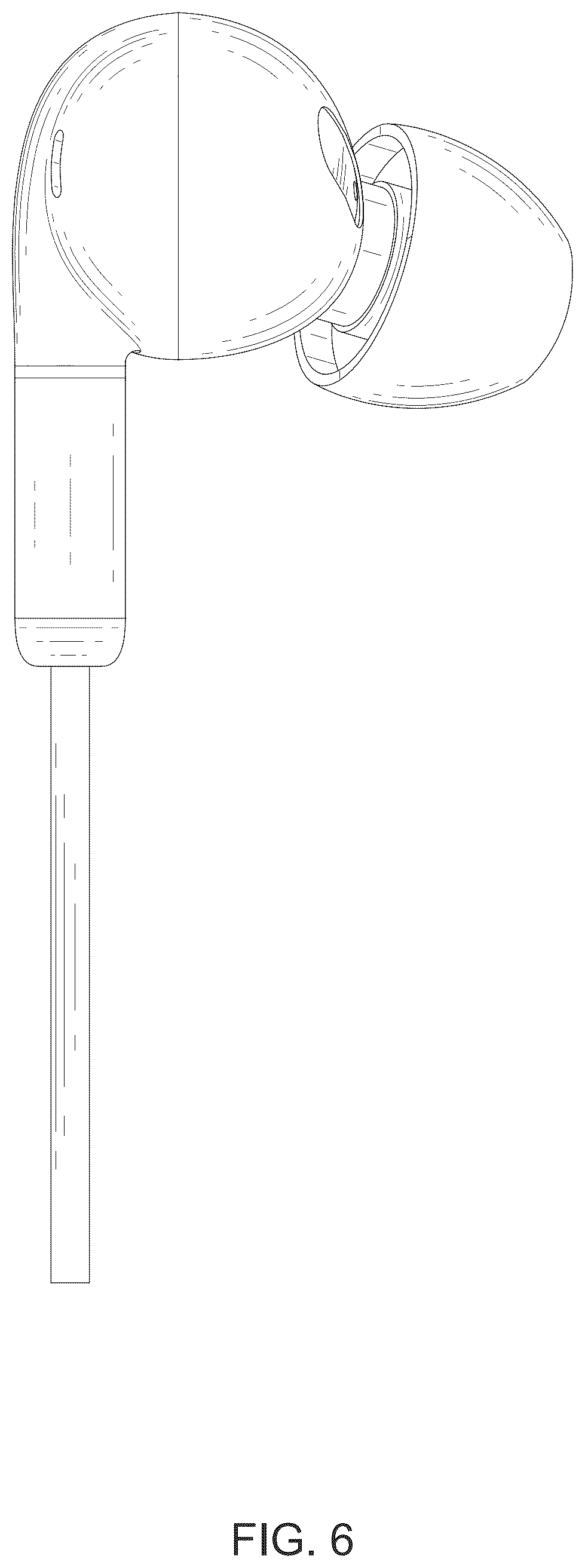 Patent USD1043624 Figure 6 – Earphone