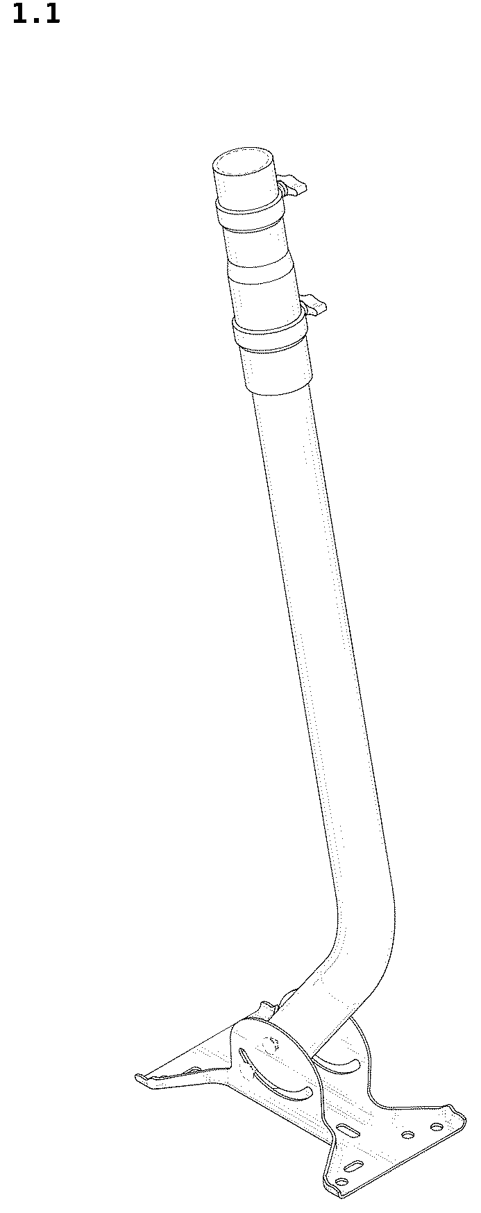 Patent USD1043631 Figure 1 – Antenna mount
