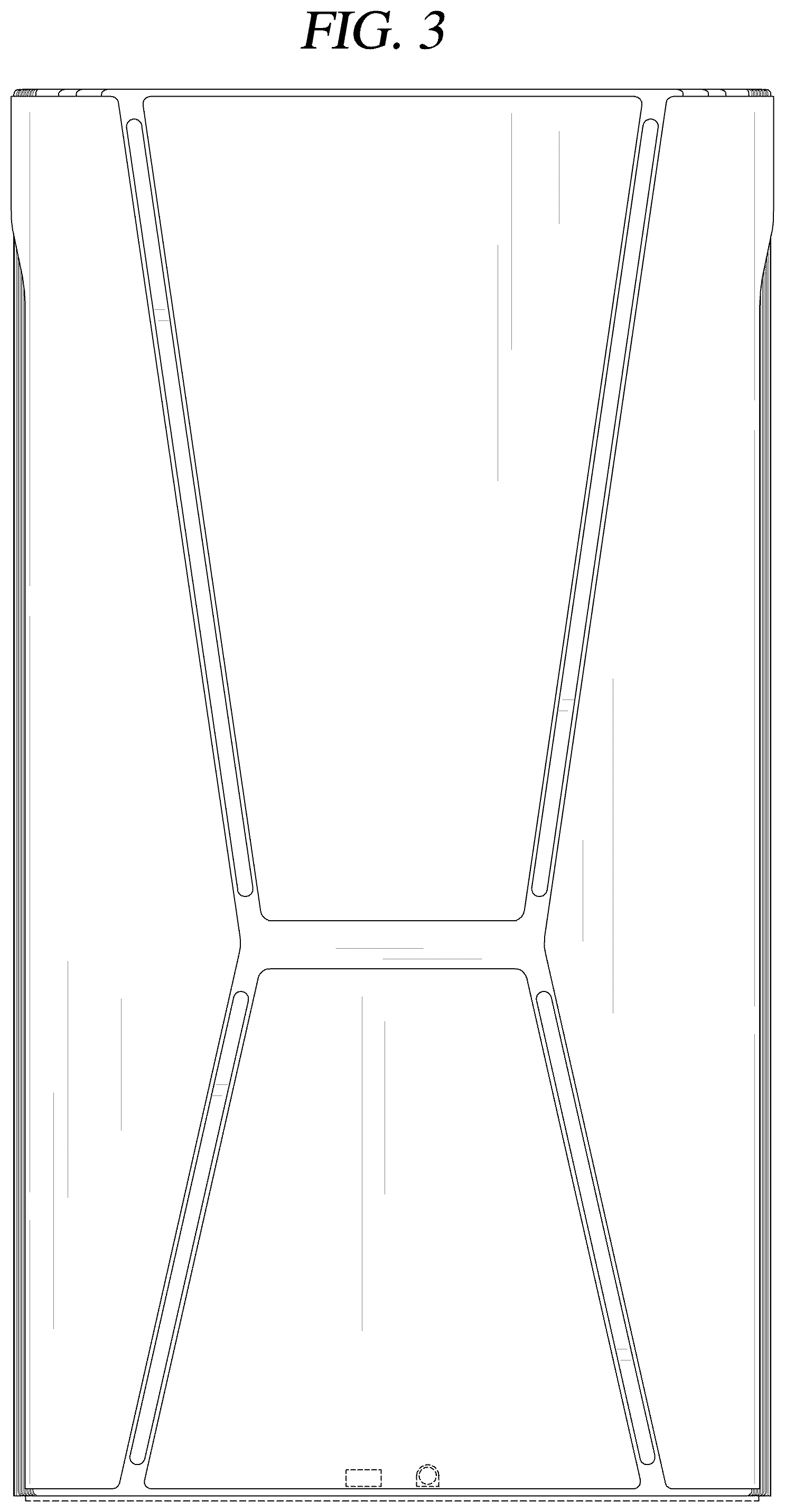 Patent USD1043632 Figure 3 – Stand for television receiver