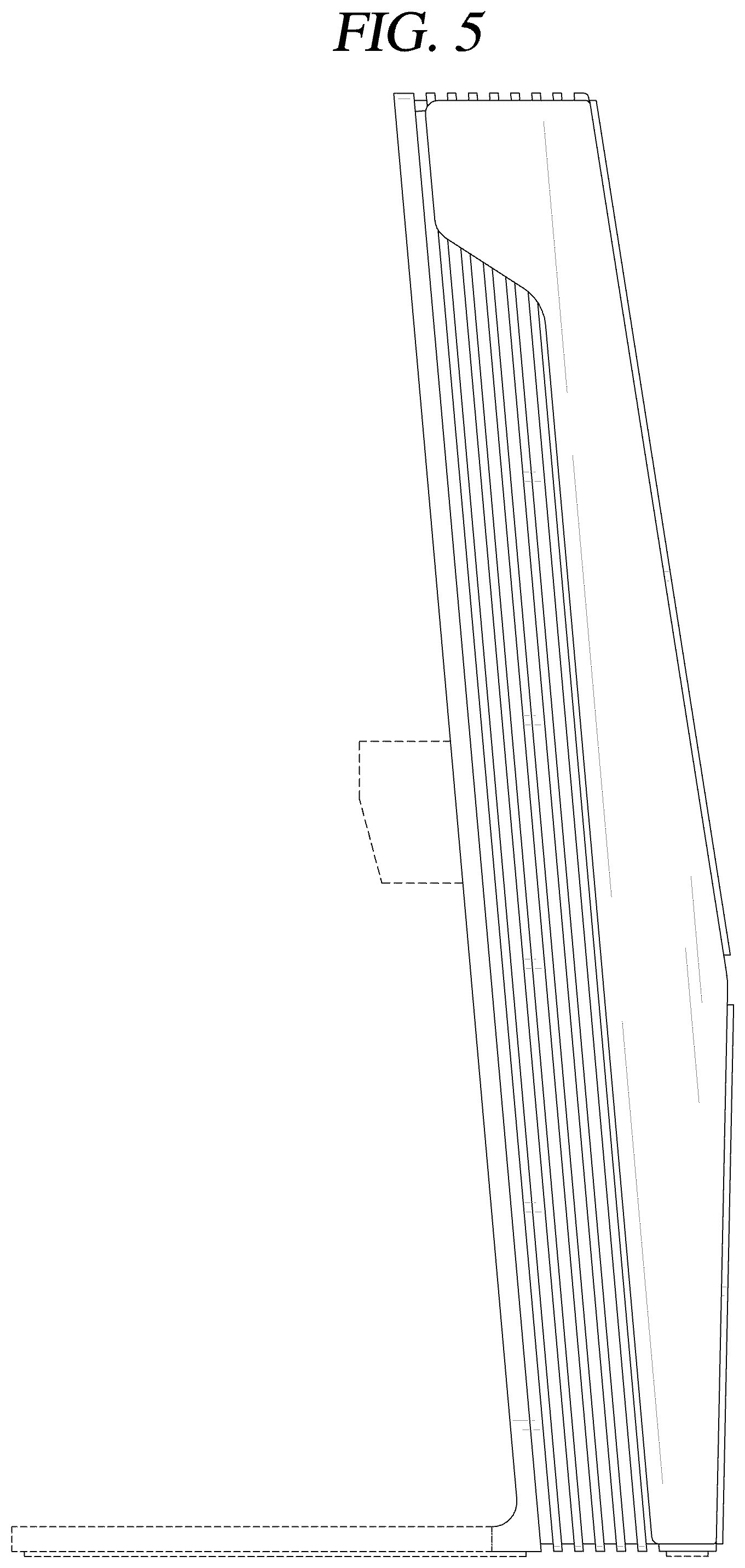 Patent USD1043632 Figure 5 – Stand for television receiver