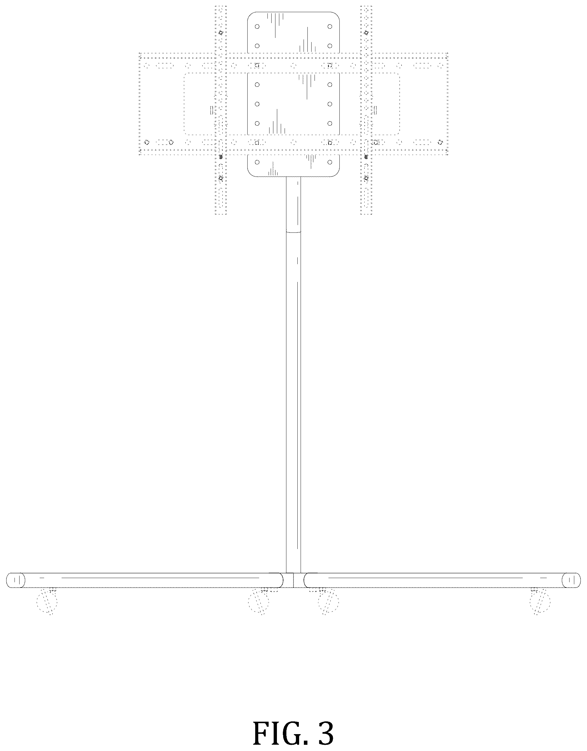 Patent USD1043633 Figure 3 – TV bracket