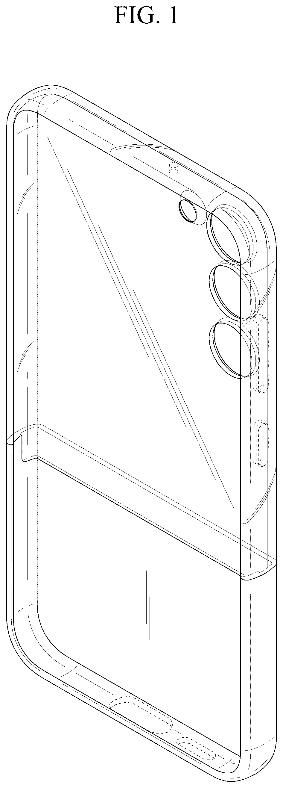 Patent USD1043647 Figure 1 – Case for electronic device