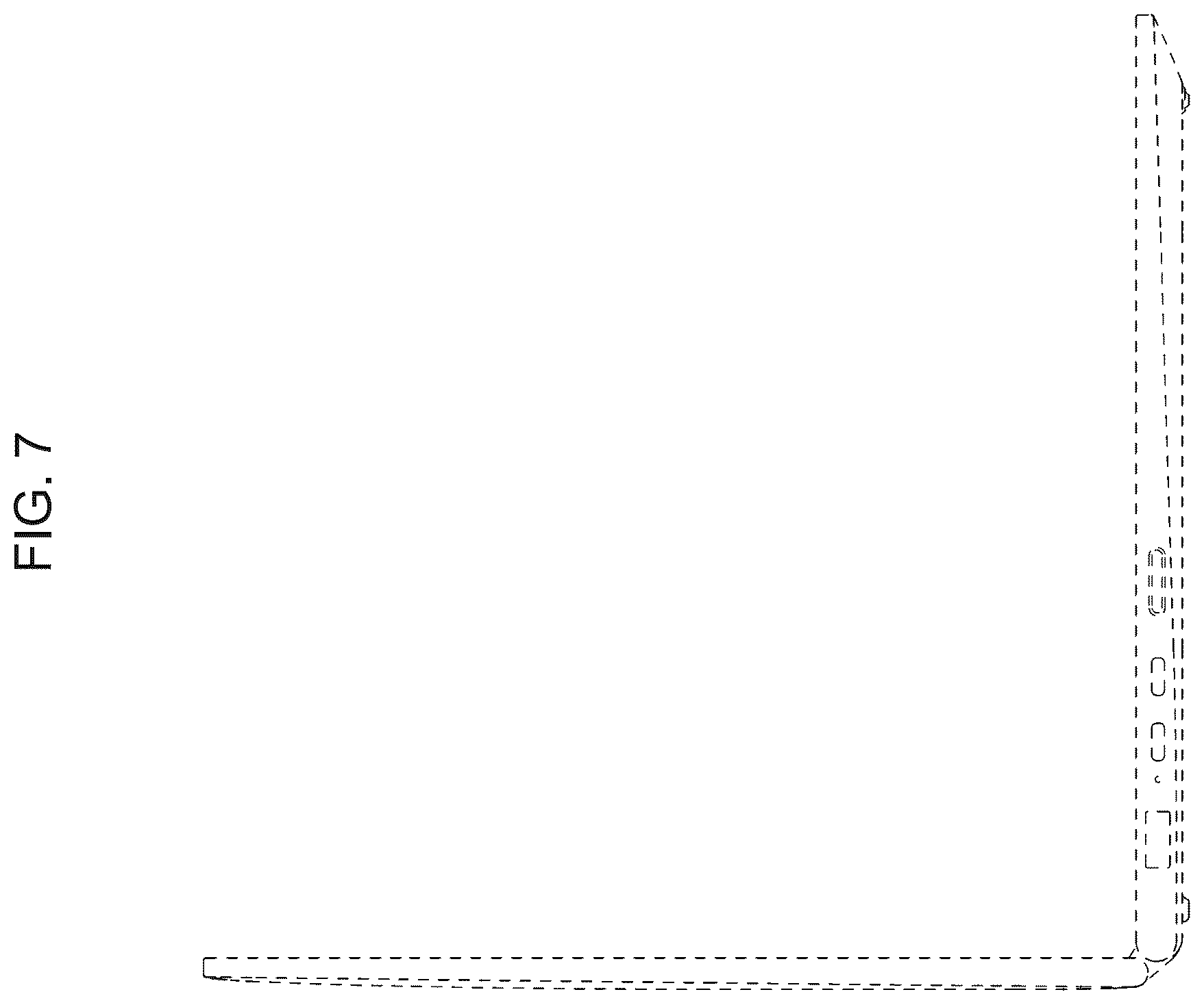Patent USD1043659 Figure 7 – Notebook computer with peripheral storage pocket