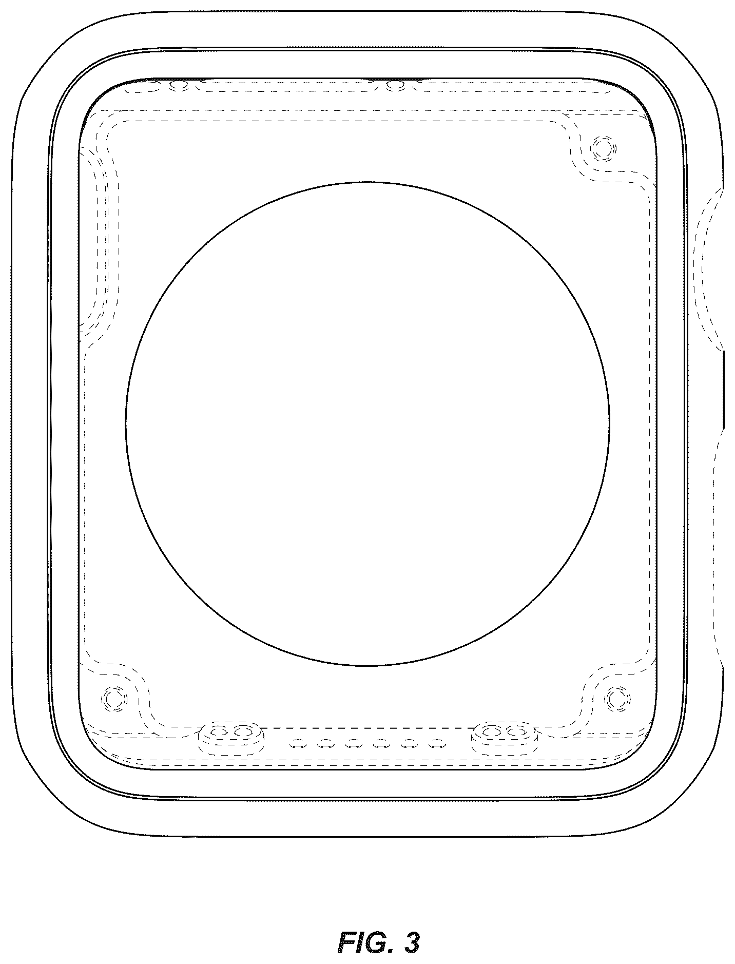 Patent USD1043666 Figure 3 – Housing for an electronic device