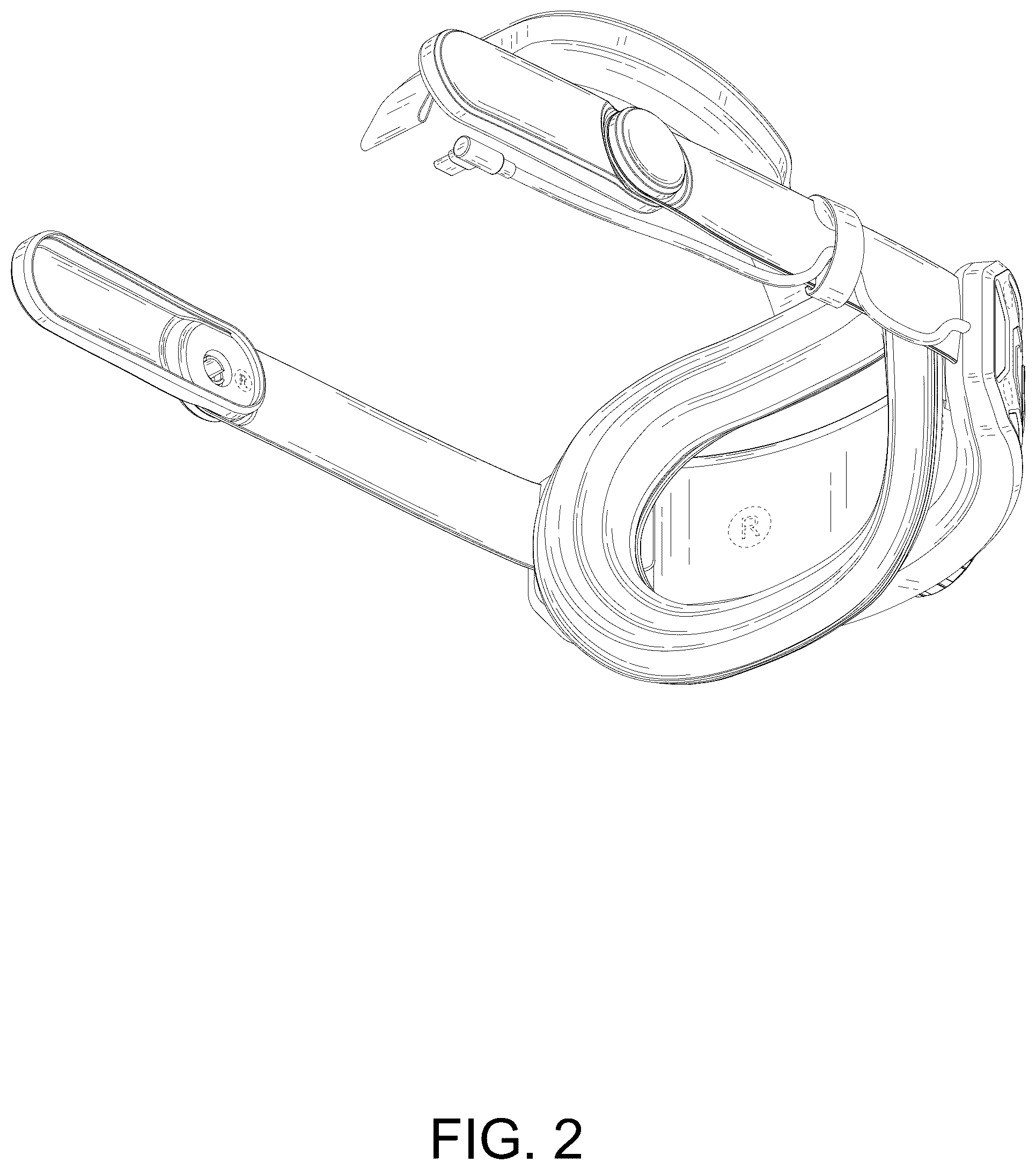 Patent USD1043675 Figure 2 – VR head strap