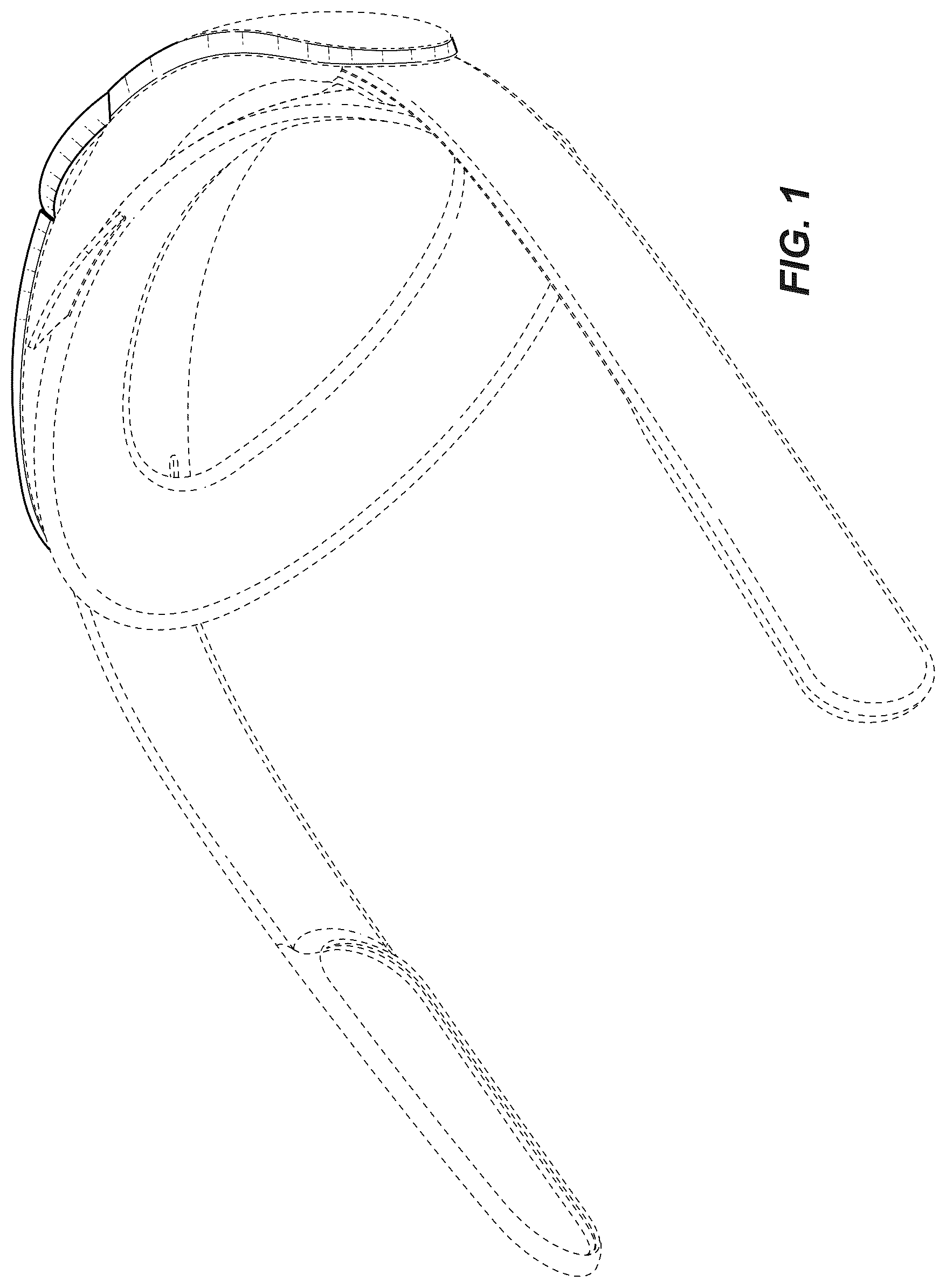 Patent USD1043676 Figure 1 – Headset strap