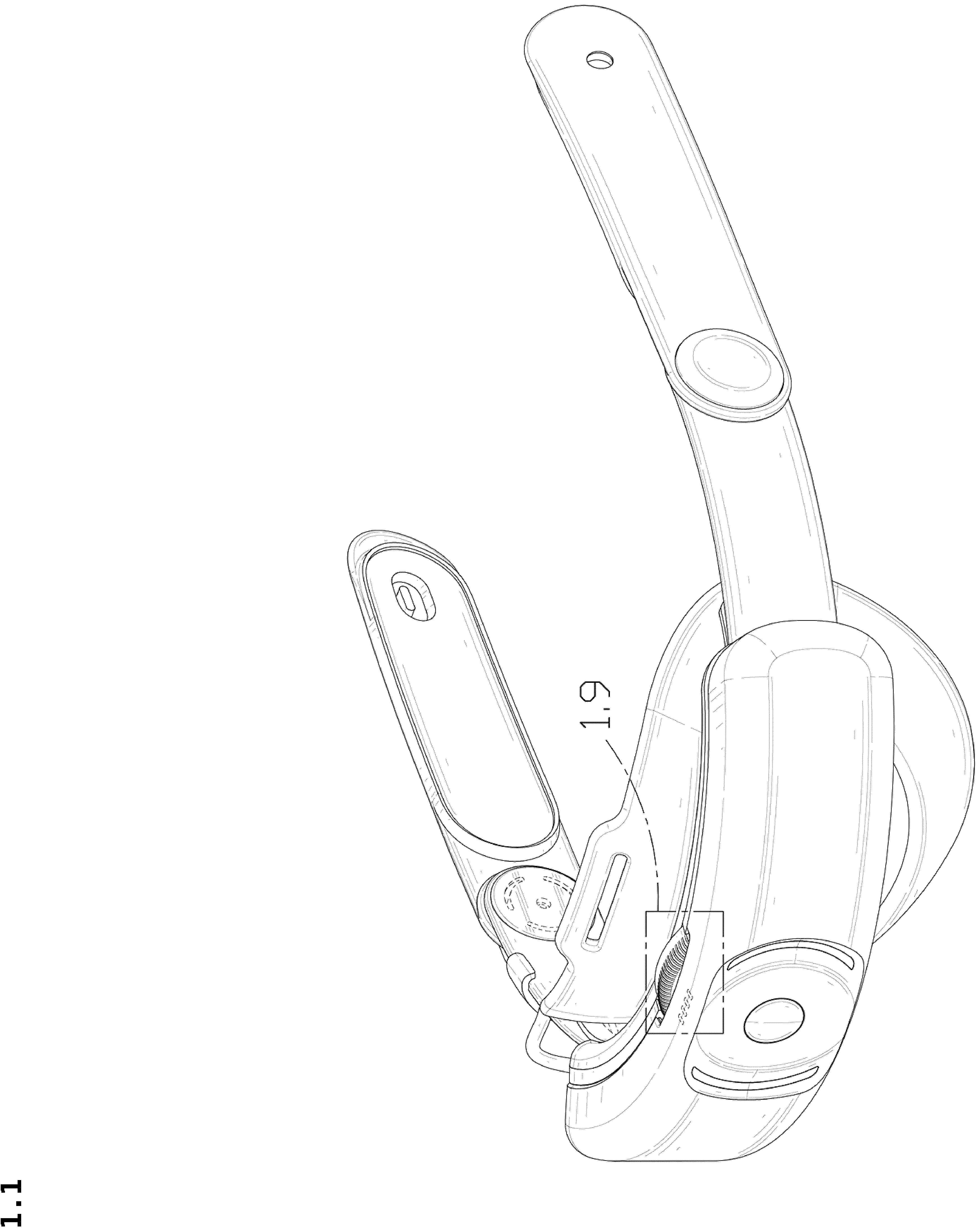 Patent USD1043681 Figure 1 – VR head strap