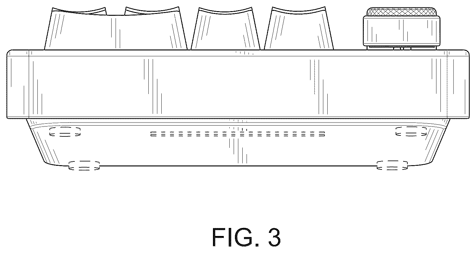 Patent USD1043686 Figure 3 – Computer keyboard