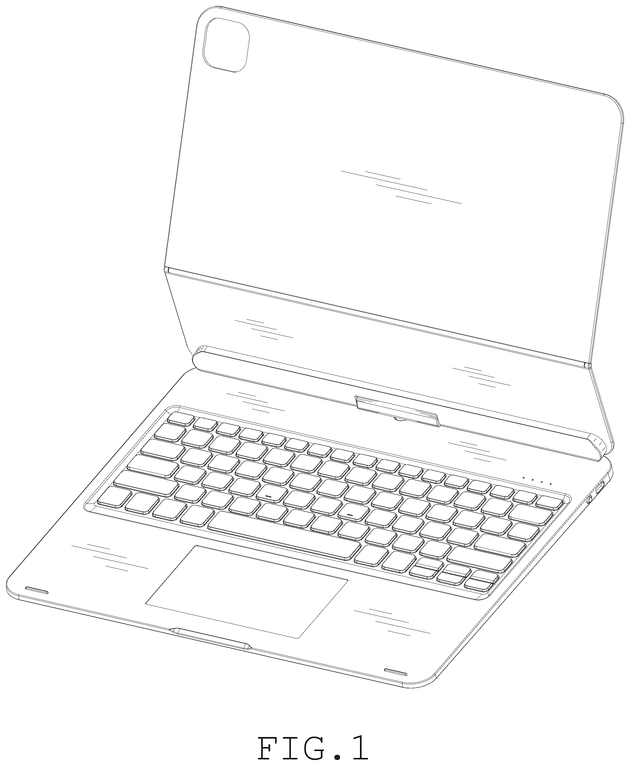 Patent USD1043694 Figure 1 – Wireless keyboard for tablet